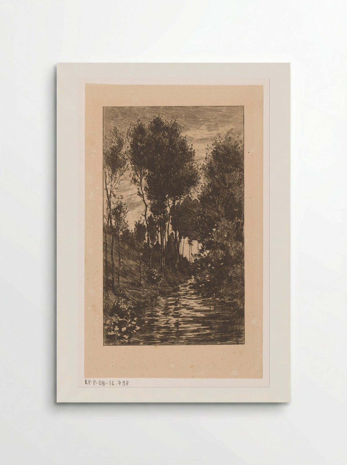 Beek in een met bomen begroeid dal - Anton L. Koster - Poster
