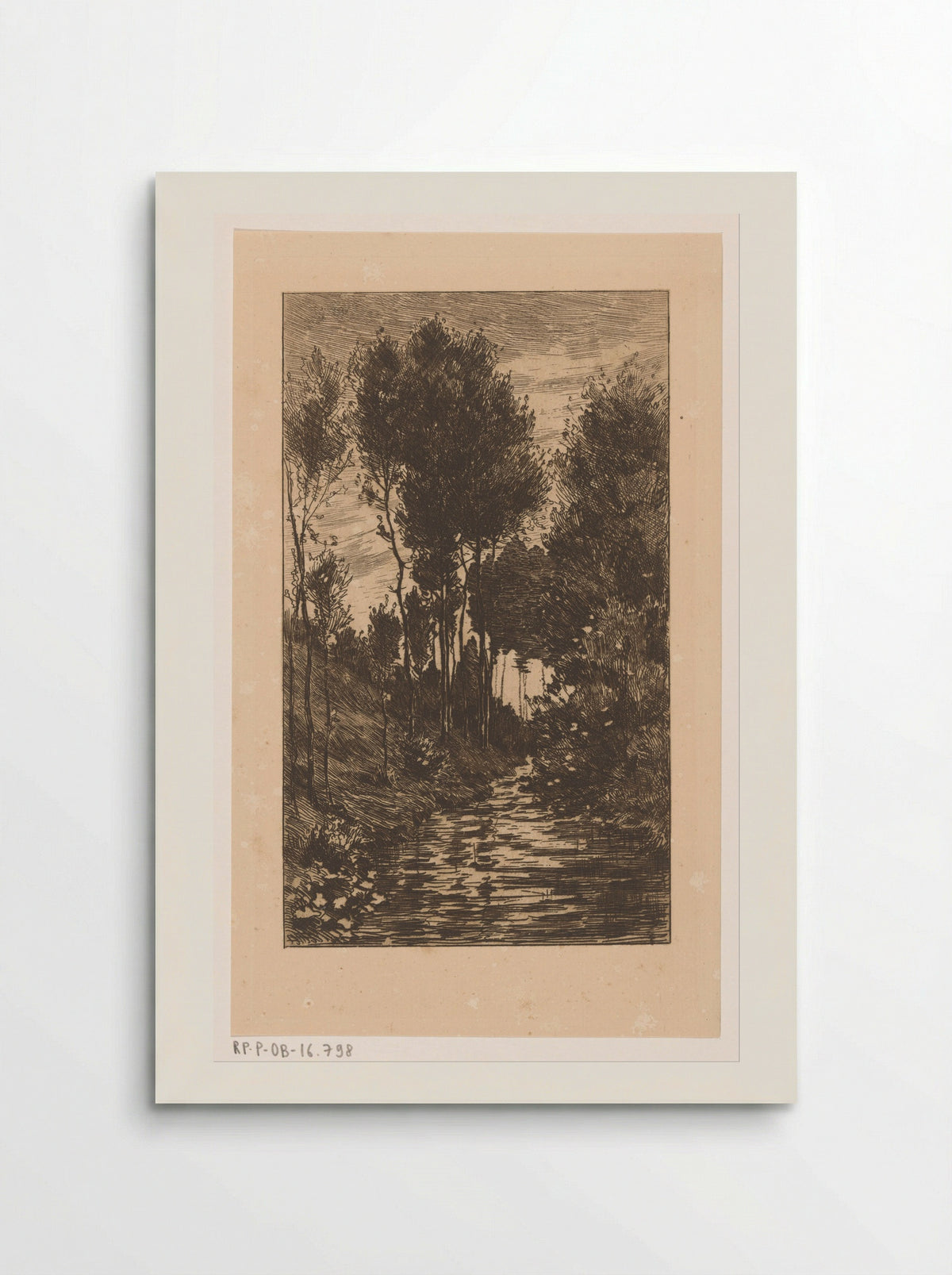 Beek in een met bomen begroeid dal - Anton L. Koster - Poster