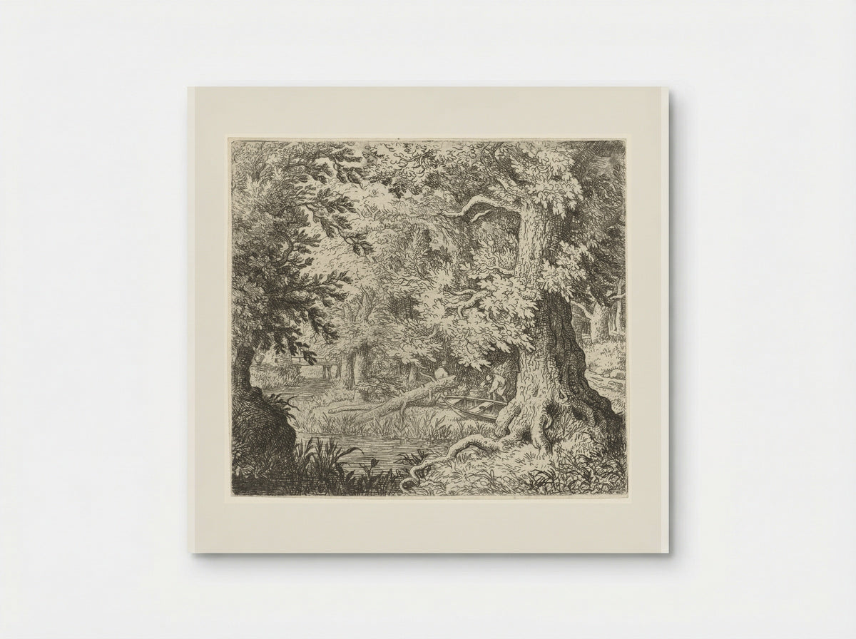 Beekje in het bos - Allaert van Everdingen - Poster