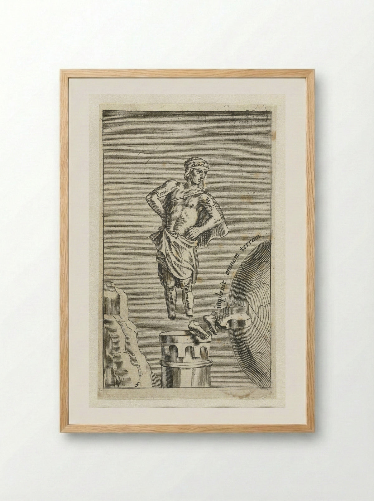 Beeld uit de droom van Nebukadnezar II - Salomon Italia - Framed Print Wood