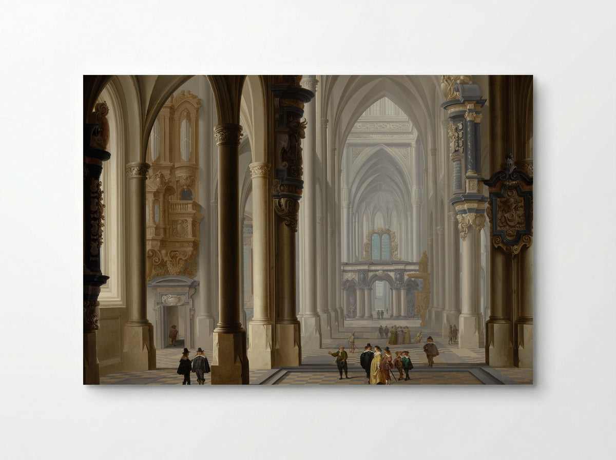 Beeldenstorm in een kerk - Dirck van Delen - Poster