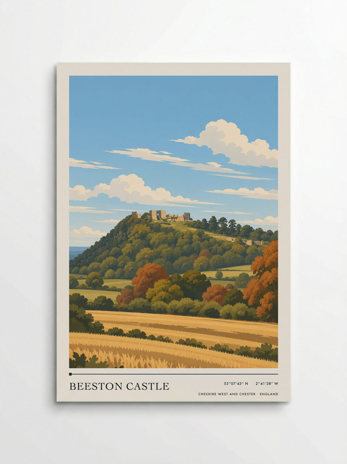 Beeston Castle, Cheshire West and Chester | Travel Poster - Poster