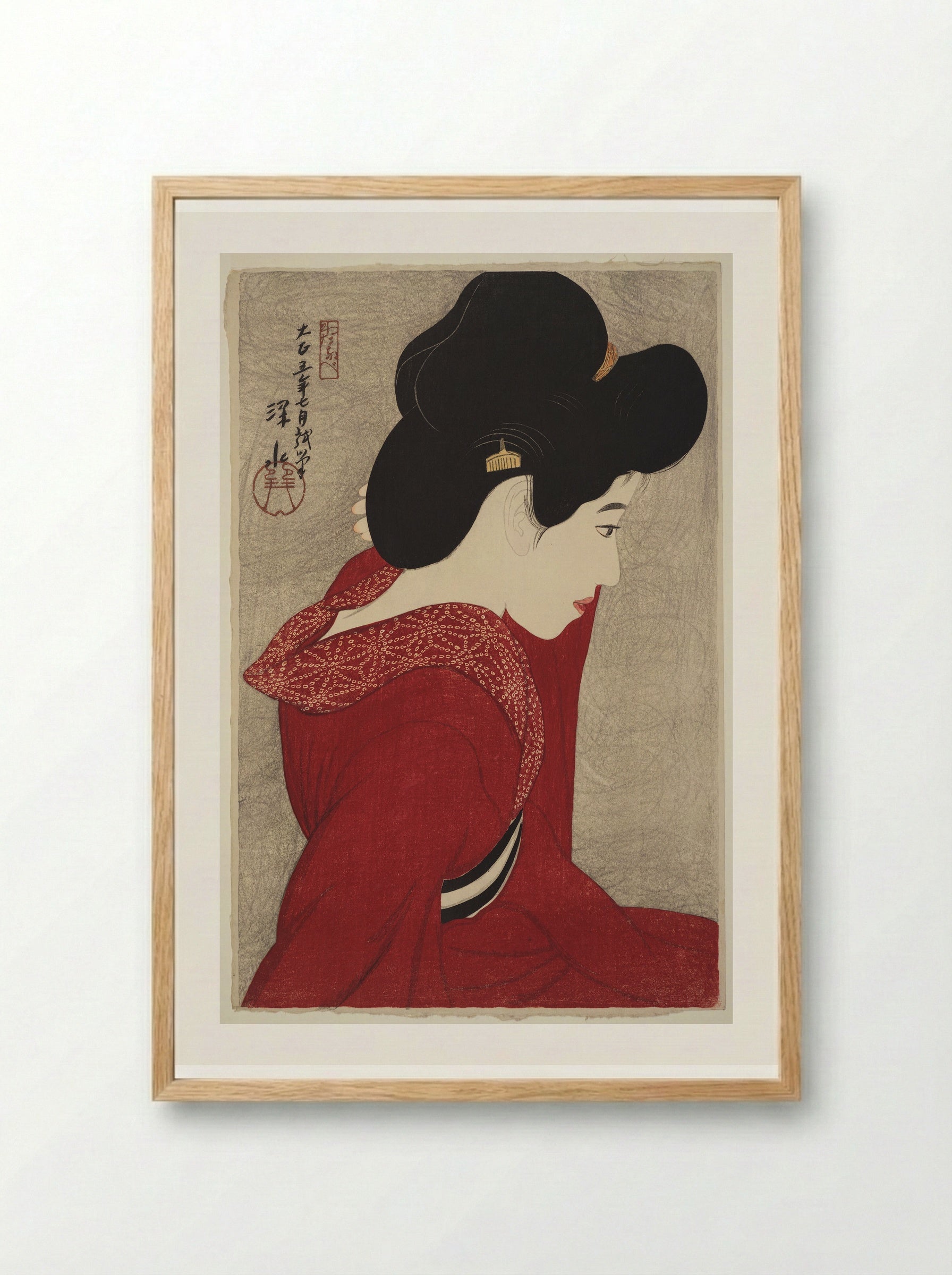 Before the Mirror - Itō Shinsui - Framed Print Wood