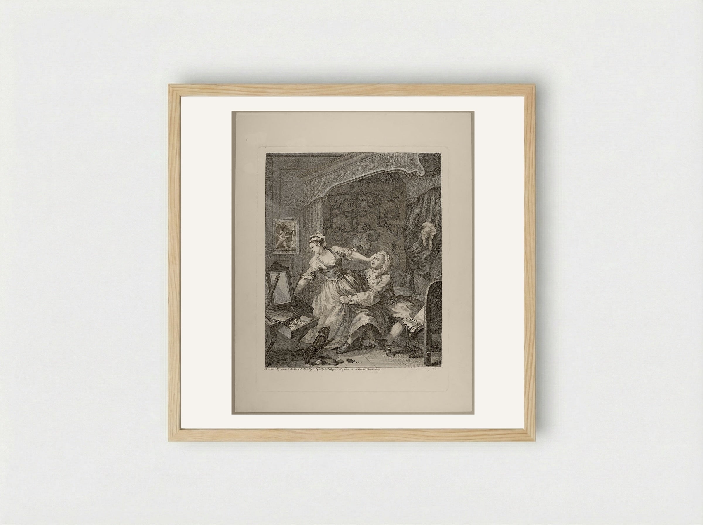Before - William Hogarth - Framed Print Wood