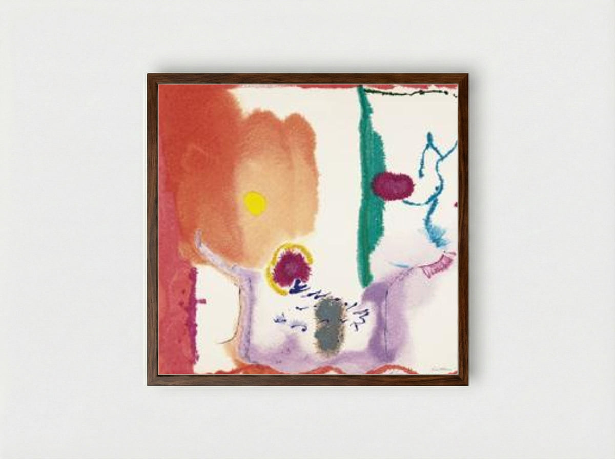 Beginnings - Helen Frankenthaler - Framed Print Dark Wood