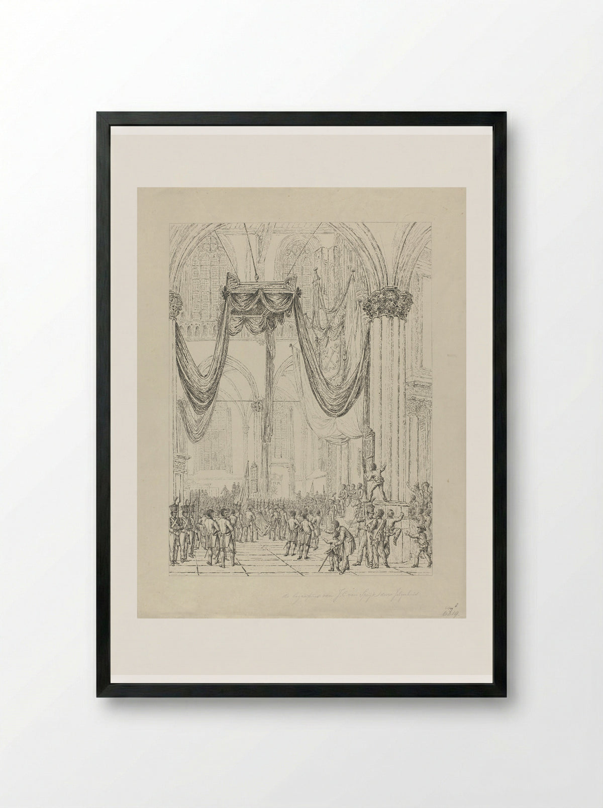 Begrafenis van Jan van Speyk - Johannes Jelgerhuis - Framed Print Black