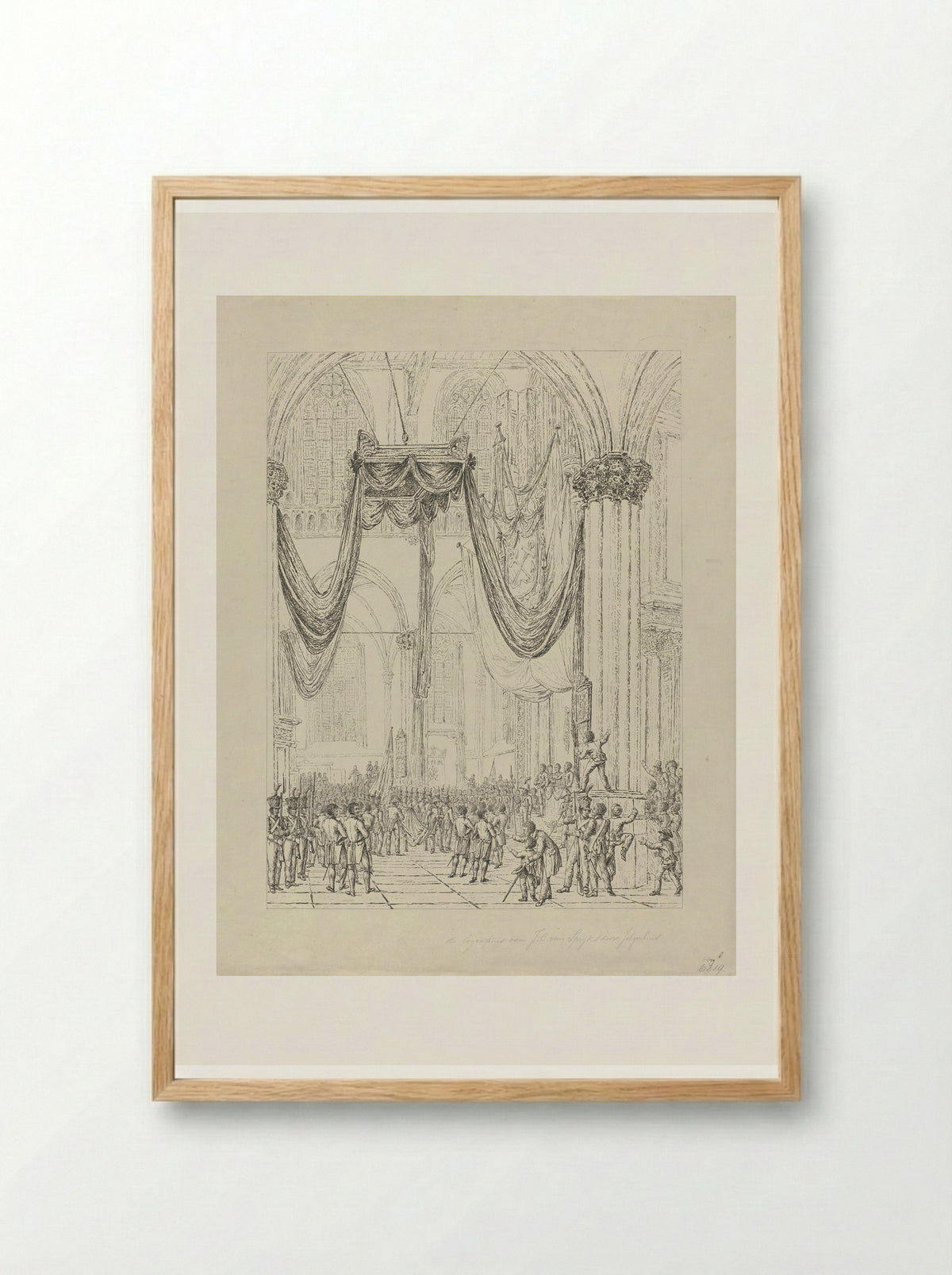 Begrafenis van Jan van Speyk - Johannes Jelgerhuis - Framed Print Wood