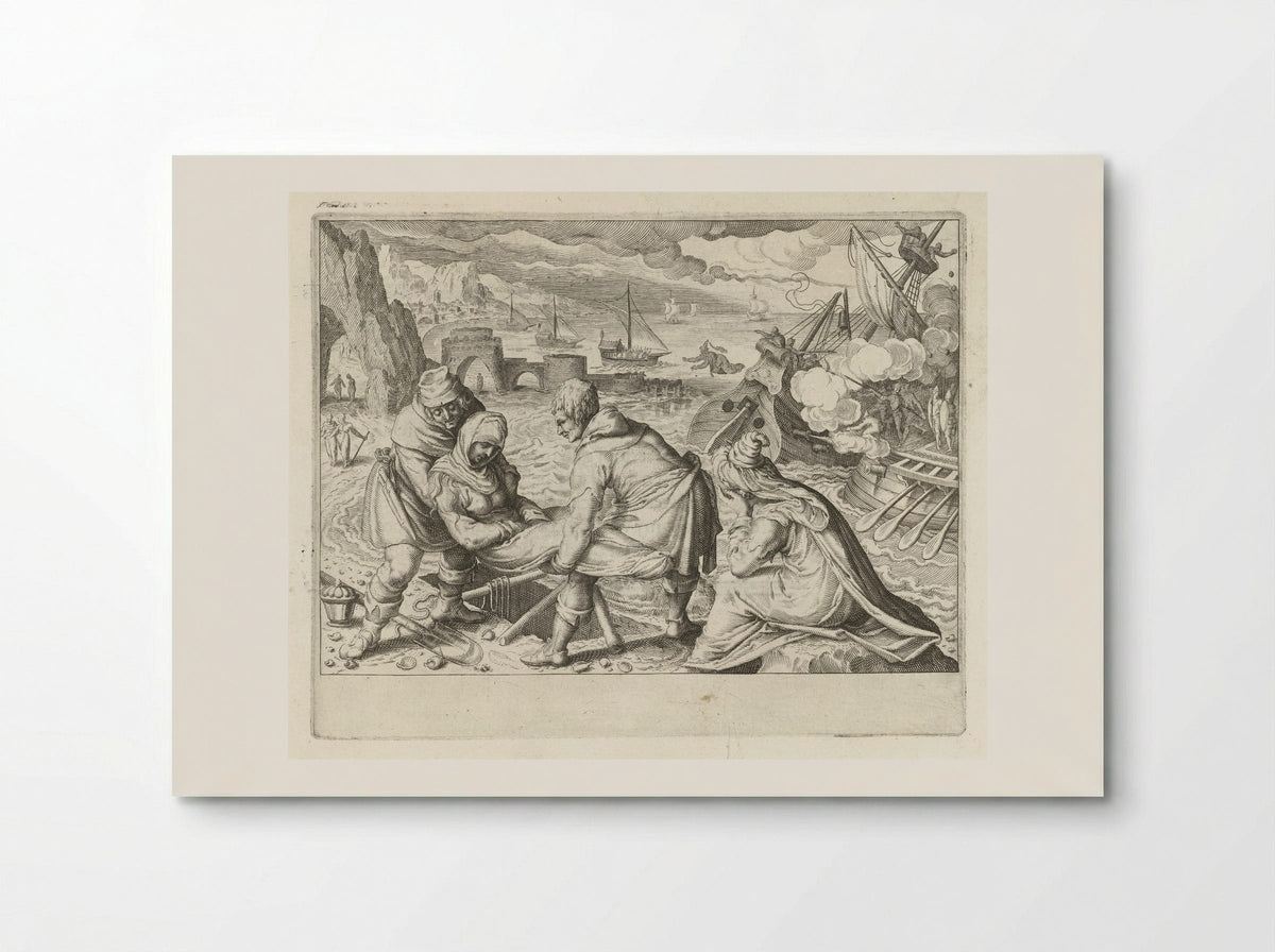 Begrafenis van de verdronken Hippo - Zacharias Dolendo - Poster