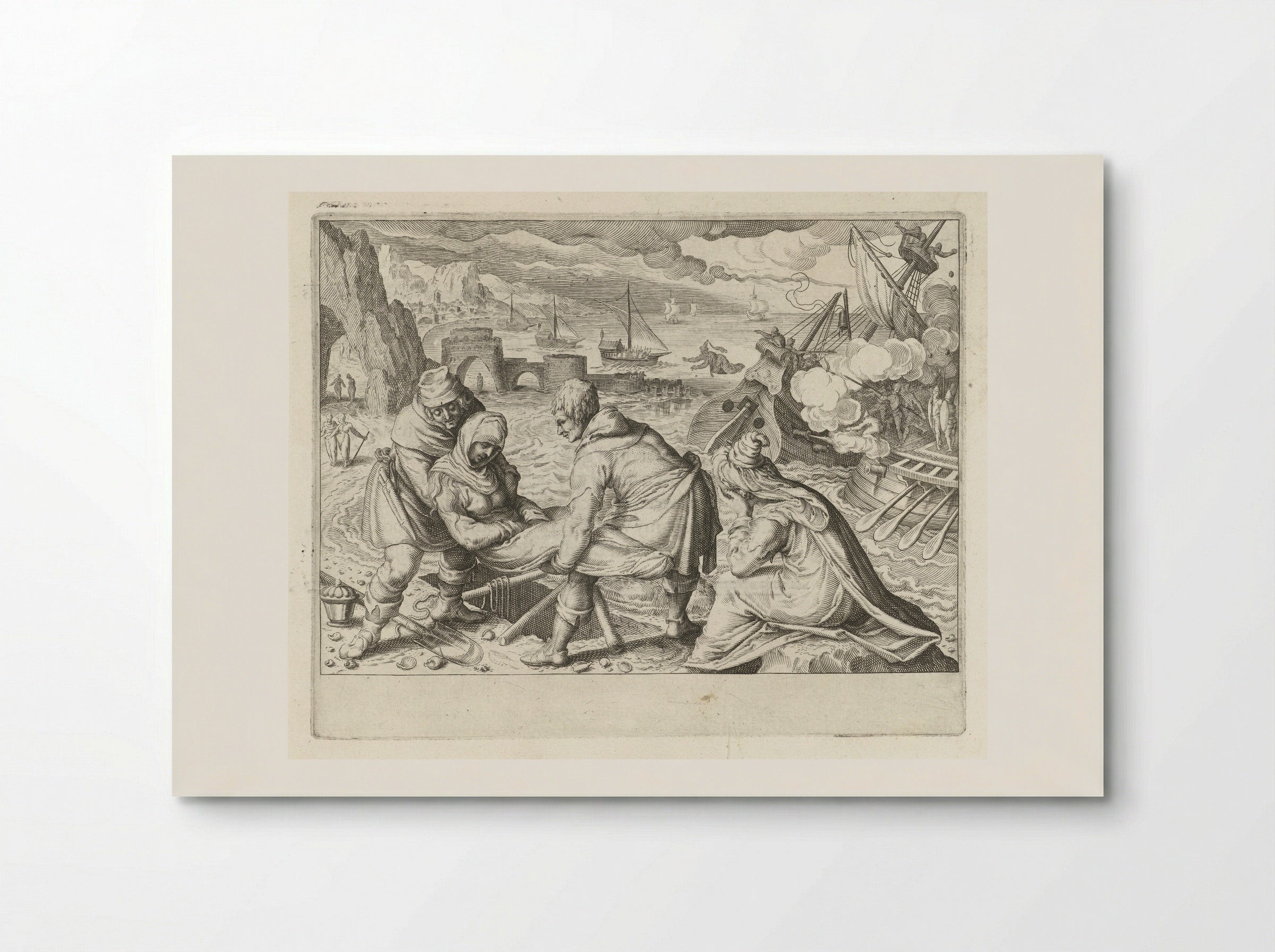 Begrafenis van de verdronken Hippo - Zacharias Dolendo - Poster