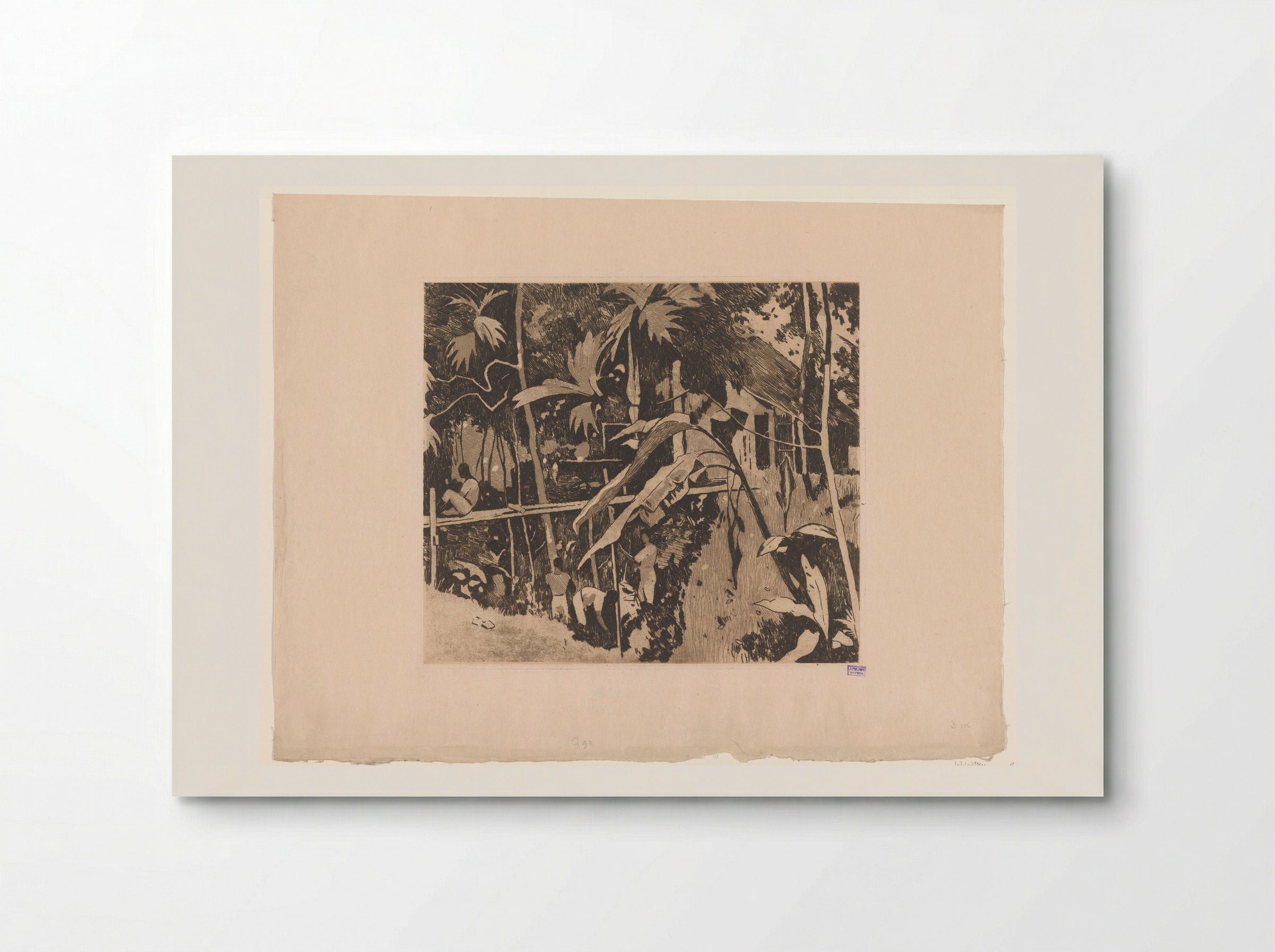 Begroeiing en een smalle brug in Buitenzorg - Willem Witsen - Poster