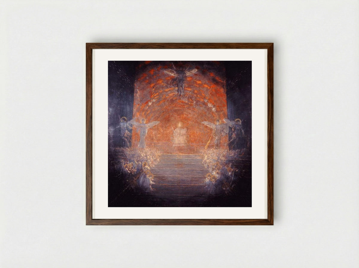 Behold the Celestial Bridegroom Cometh - Nikolaos Gyzis - Framed Print Dark Wood