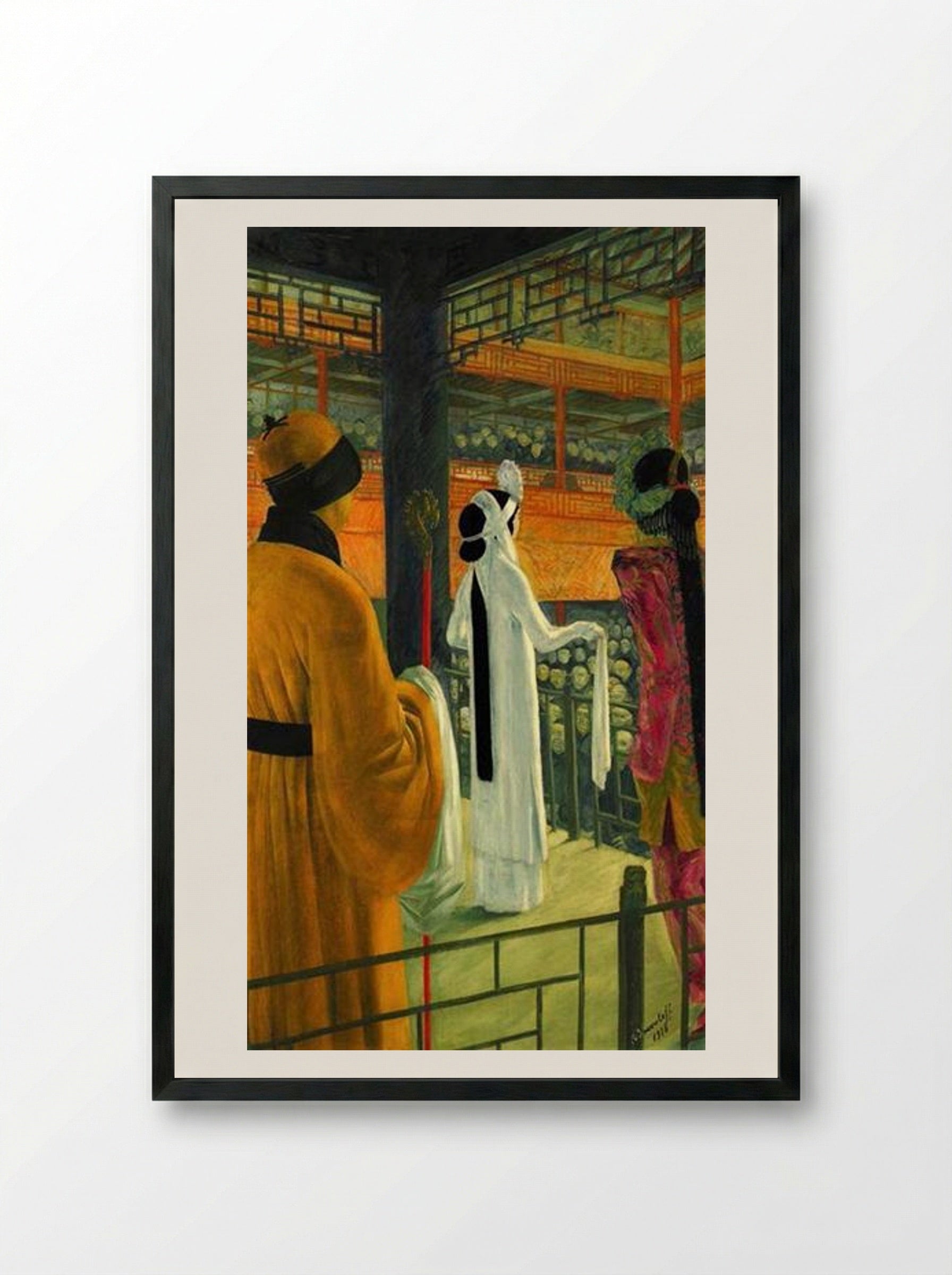 Beijing Opera - Alexandre Jacovleff - Framed Print Black