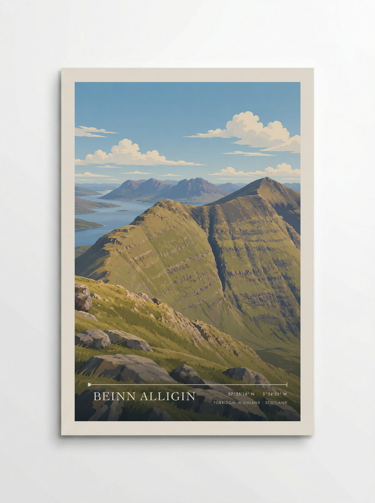 Beinn Alligin, Torridon, Highland | Travel Poster - Poster