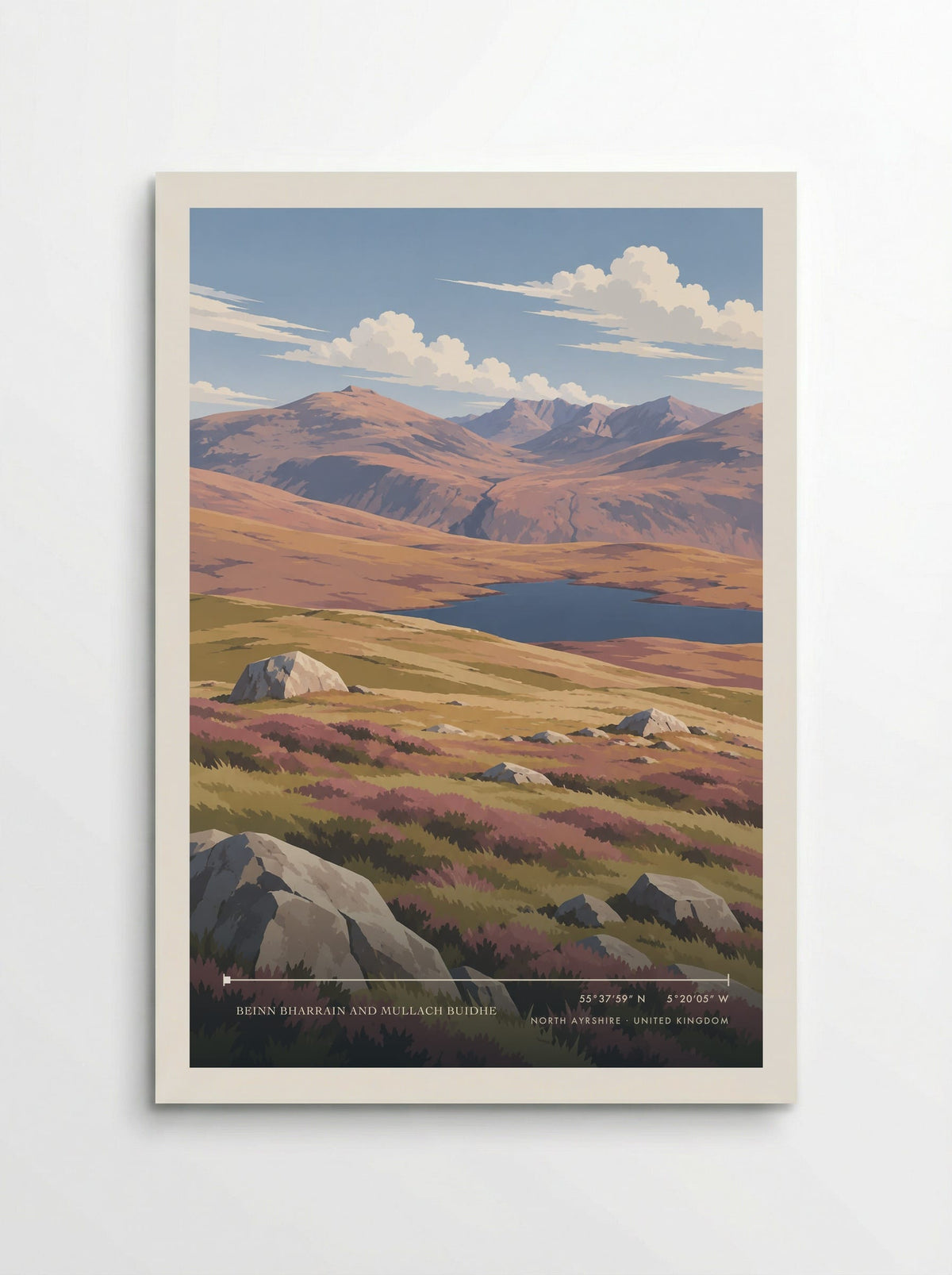 Beinn Bharrain and Mullach Buidhe, North Ayrshire | Travel Poster - Poster