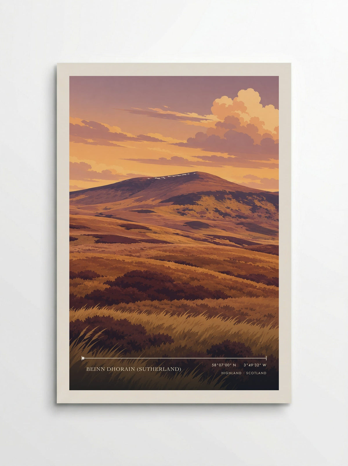 Beinn Dhorain (Sutherland), Highland | Travel Poster - Poster