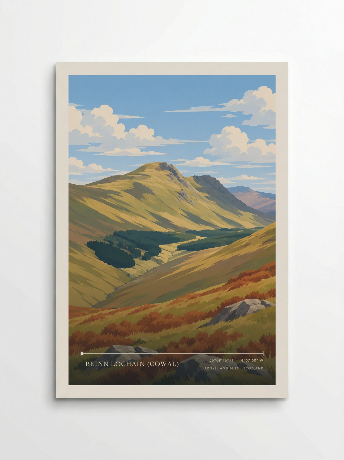 Beinn Lochain (Cowal), Argyll and Bute | Travel Poster - Poster