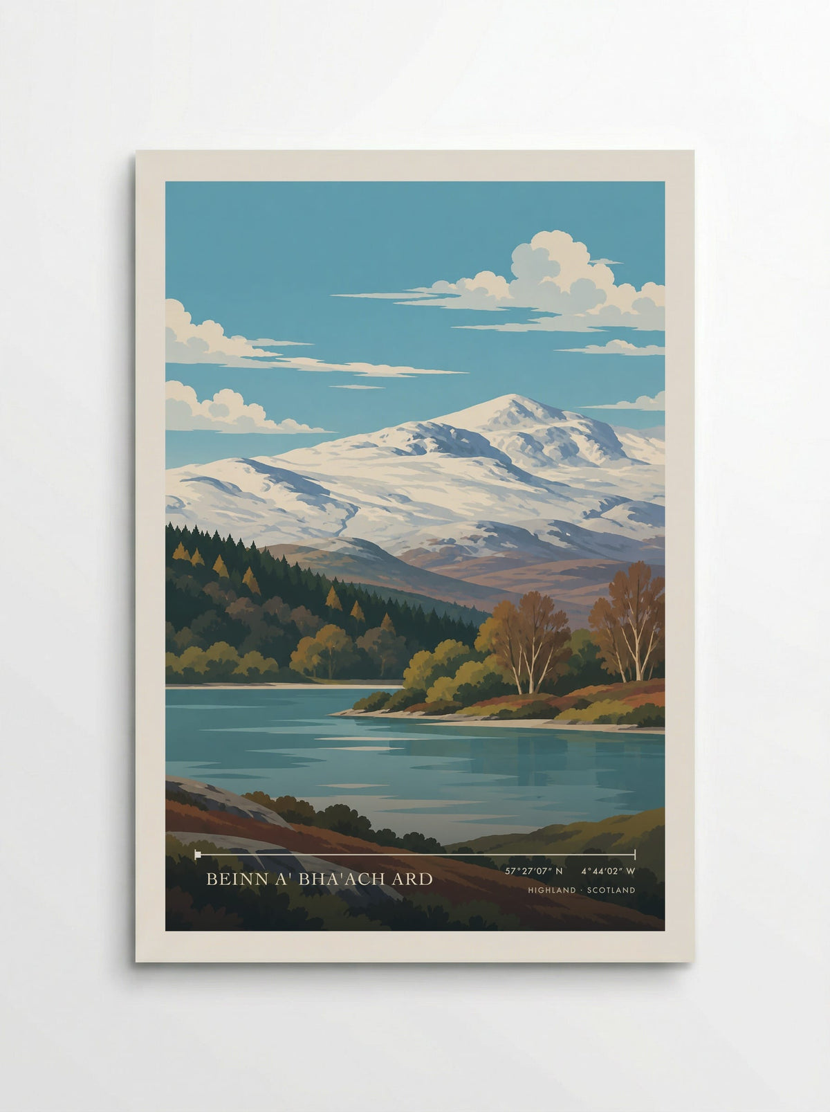 Beinn a' Bha'ach Ard, Highland | Travel Poster - Poster