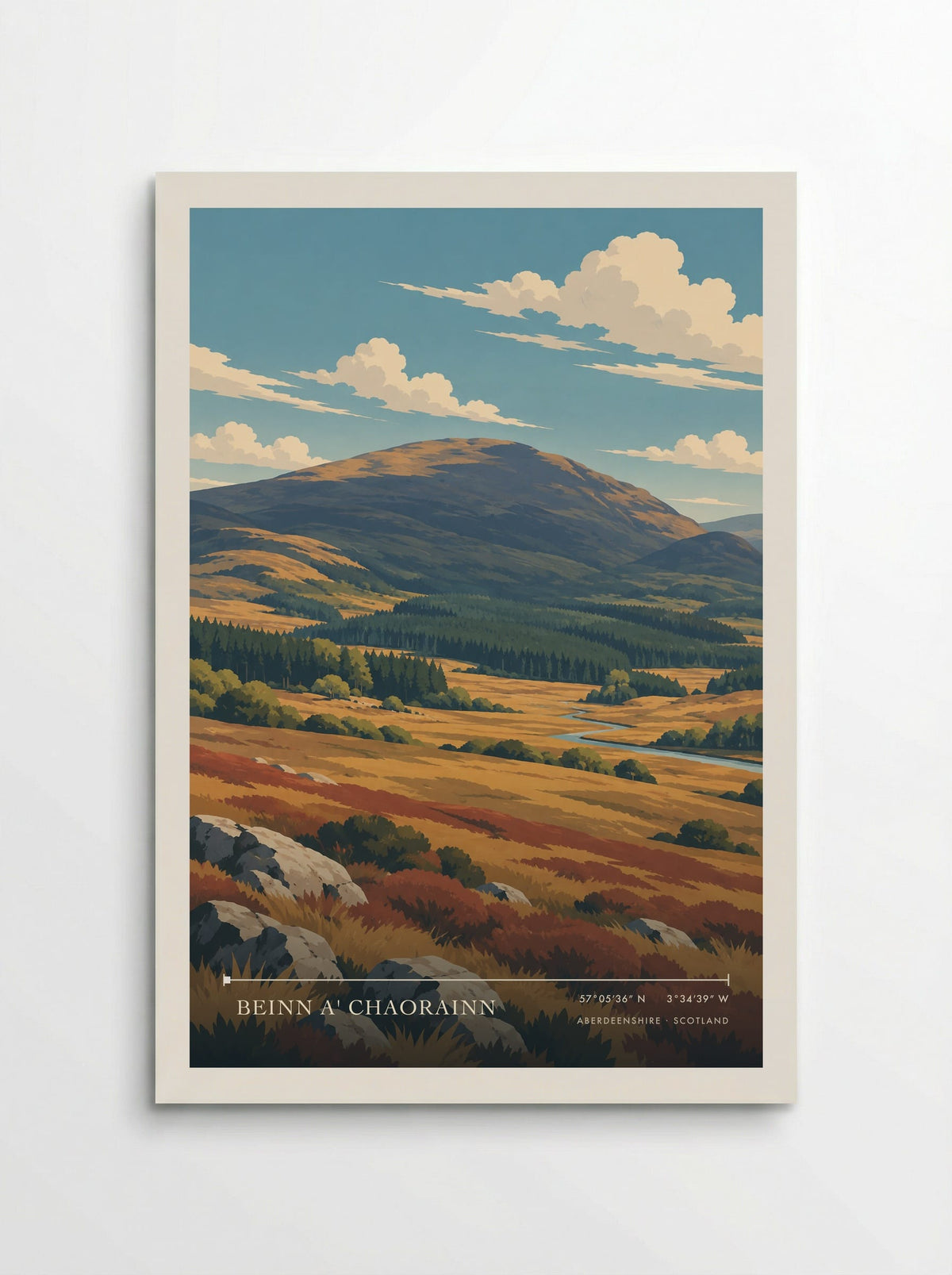Beinn a' Chaorainn, Aberdeenshire | Travel Poster - Poster