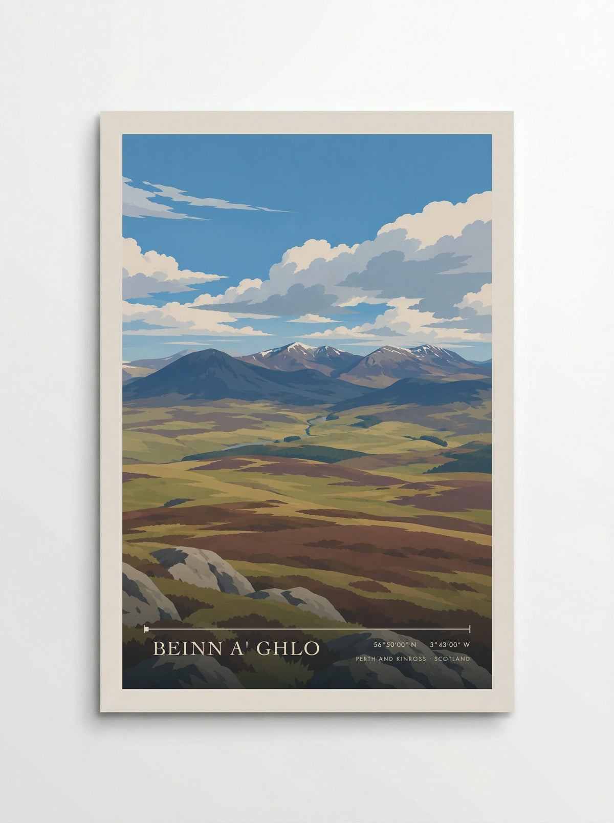 Beinn a' Ghlo, Perth and Kinross | Travel Poster - Poster