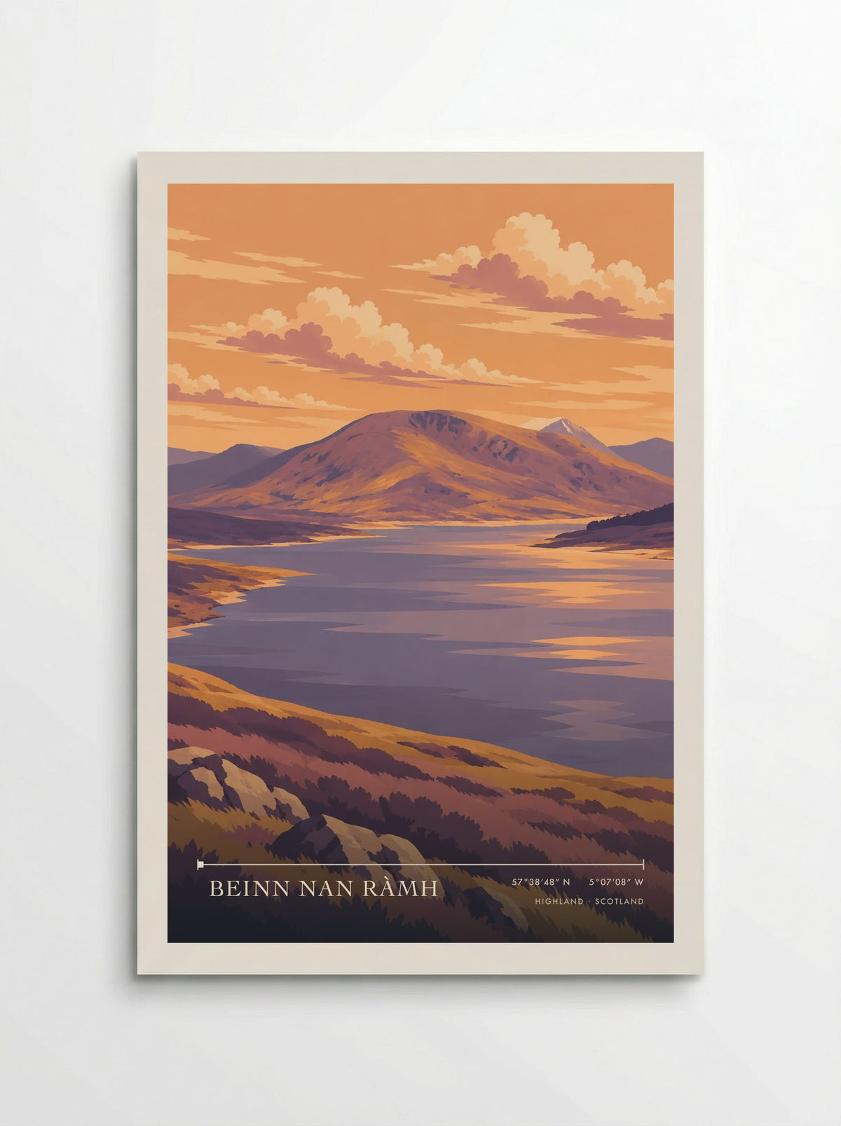 Beinn nan Ràmh, Highland | Travel Poster - Poster