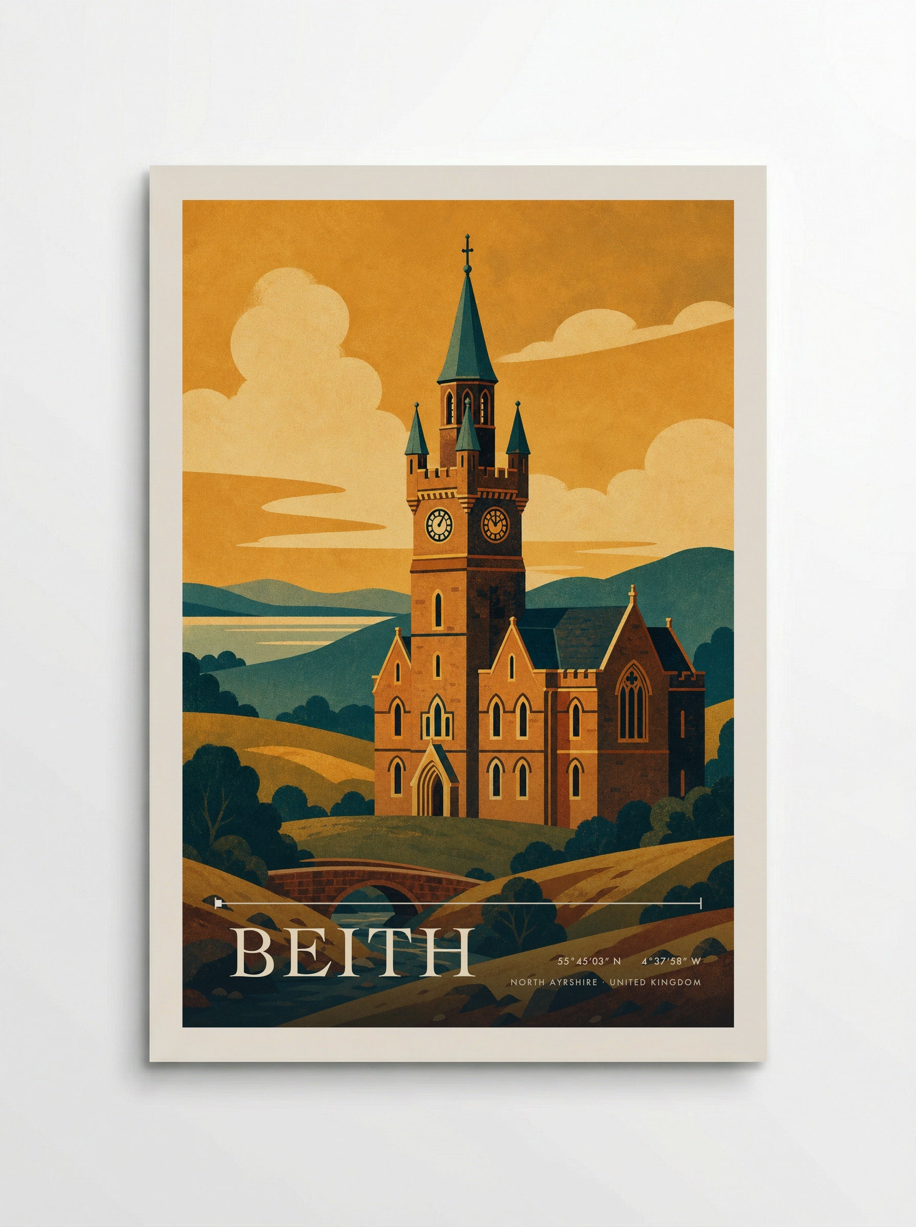 Beith North Ayrshire United Kingdom Travel Poster - Poster