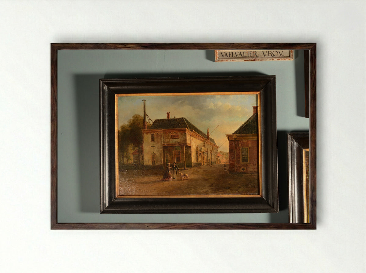 Beleg van Alkmaar in 1573, gezien vanuit Oudorp - Bernardus Gerardus ten Berge - Framed Print Dark Wood