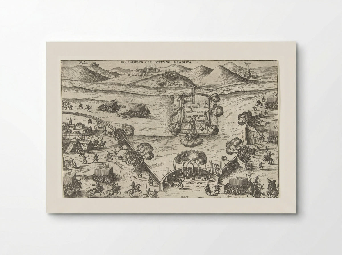 Beleg van de vesting Gradisca - Georg Keller - Poster