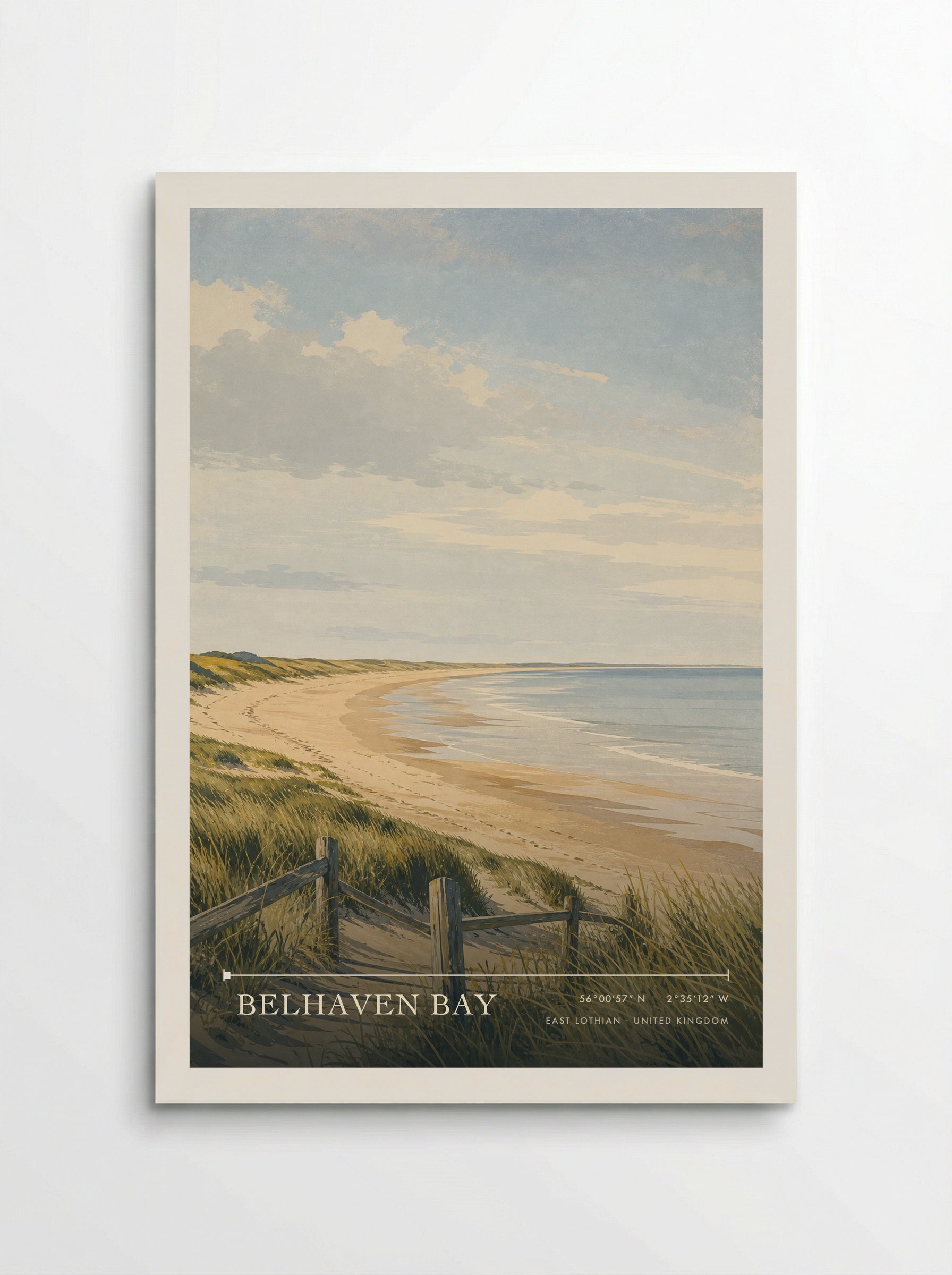 Belhaven Bay East Lothian United Kingdom Travel Poster - Poster