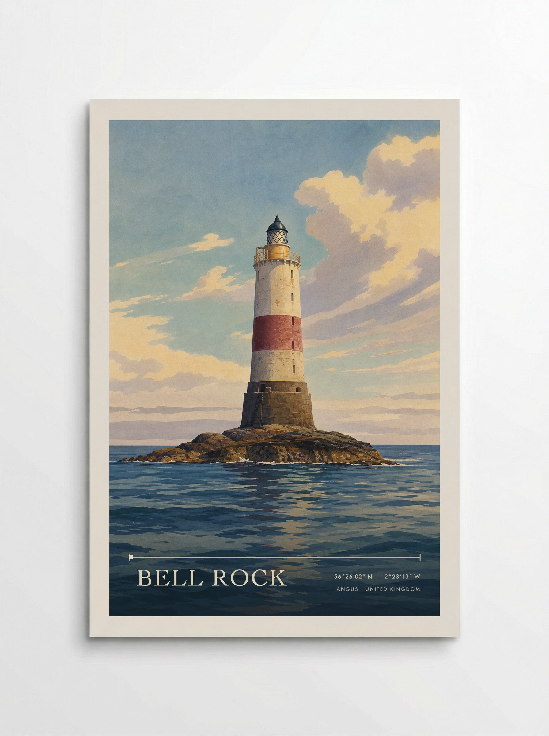 Bell Rock Angus United Kingdom Travel Poster - Poster