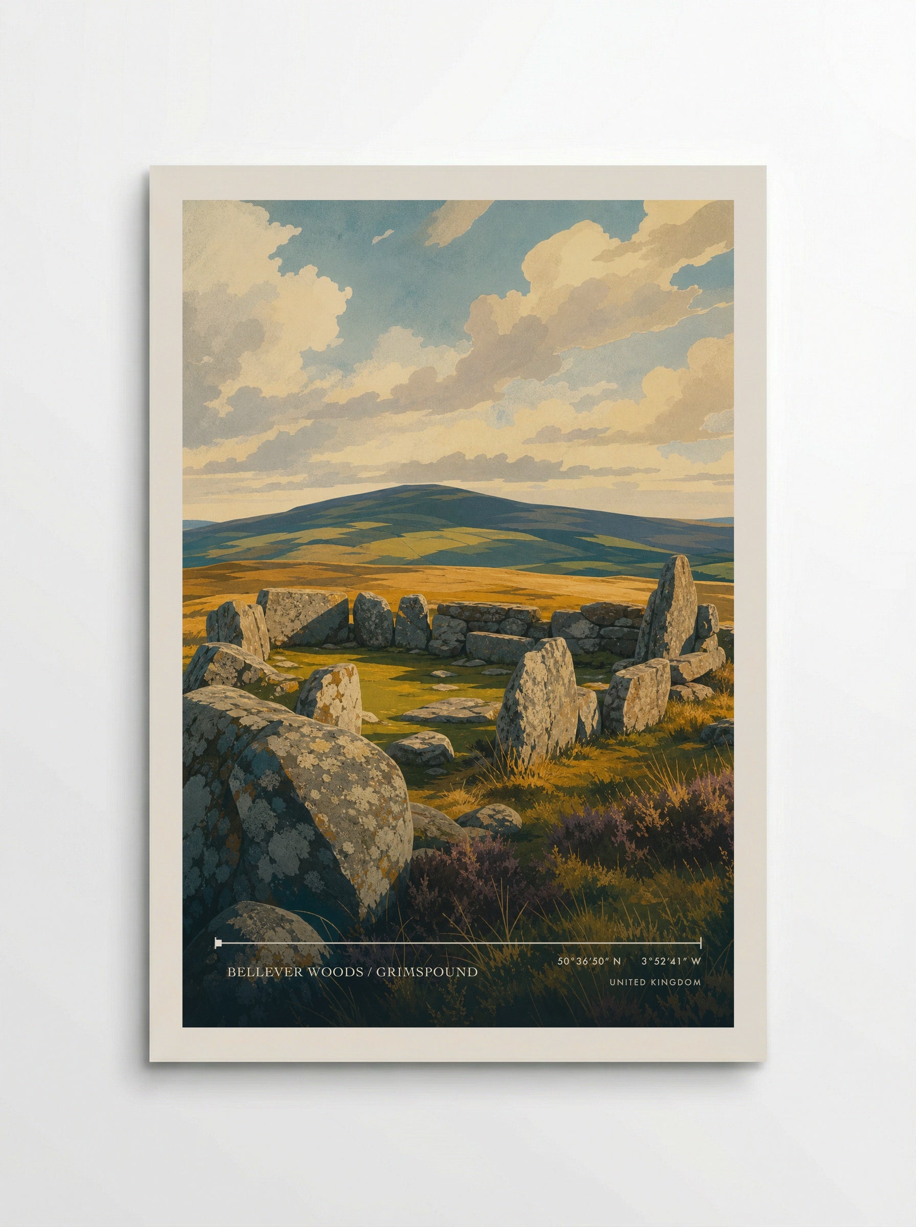Bellever Woods / Grimspound United Kingdom Travel Poster - Poster