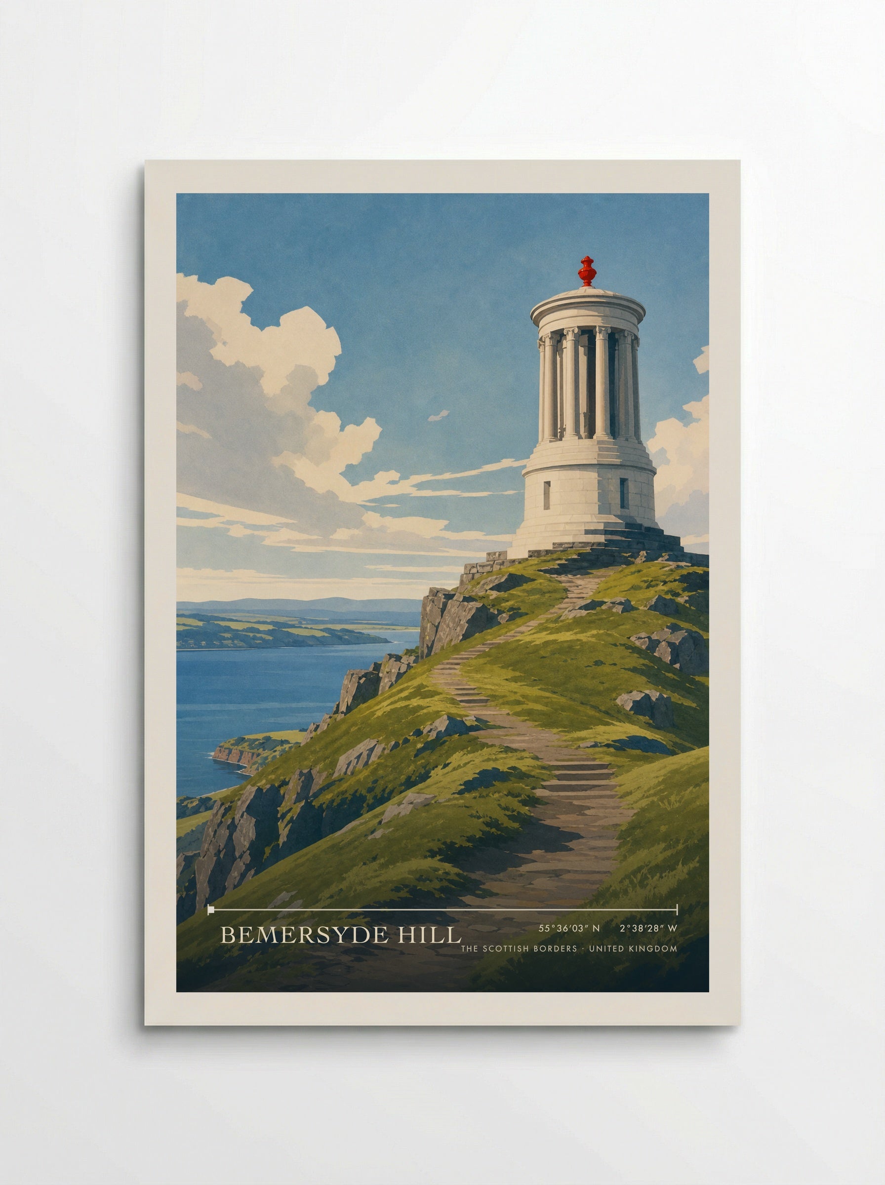 Bemersyde Hill The Scottish Borders United Kingdom Travel Poster - Poster