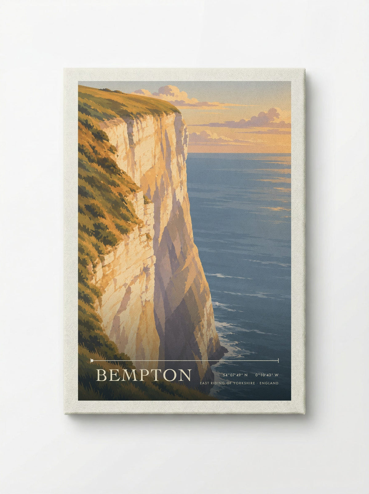 Bempton, East Riding of Yorkshire | Travel Poster - Canvas