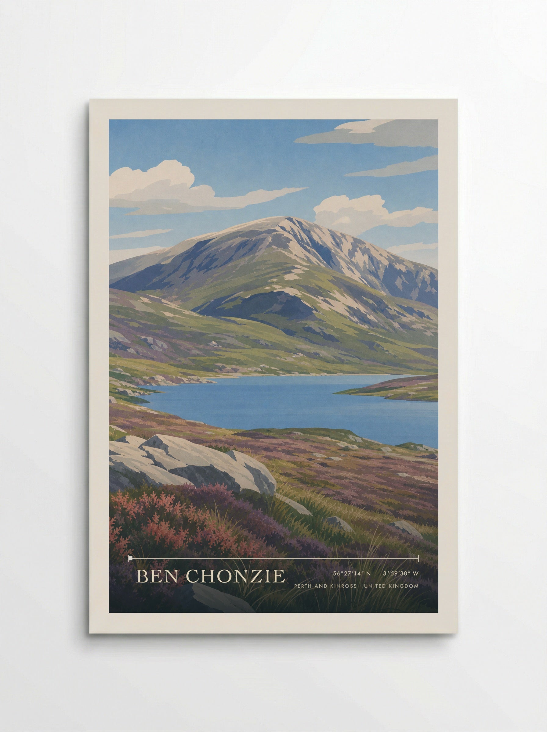 Ben Chonzie Perth and Kinross United Kingdom Travel Poster - Poster