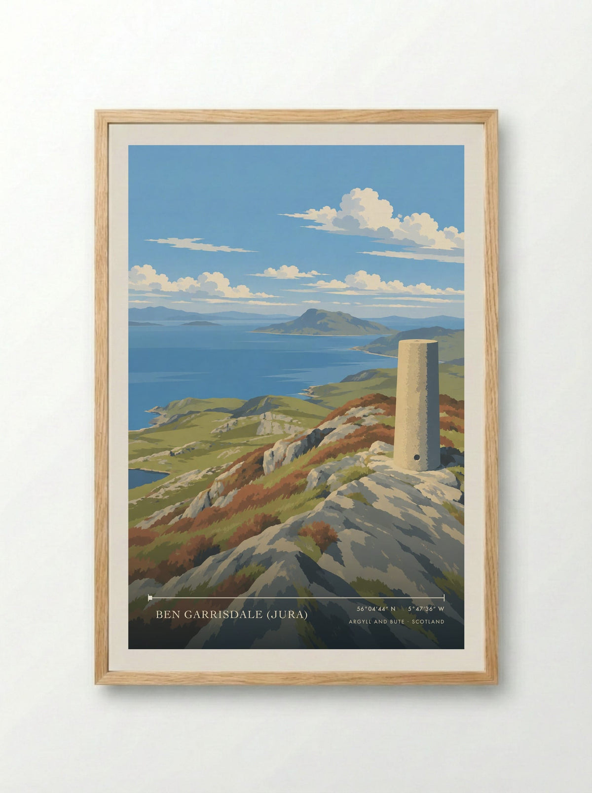 Ben Garrisdale (Jura), Argyll and Bute | Travel Poster - Framed Print Wood
