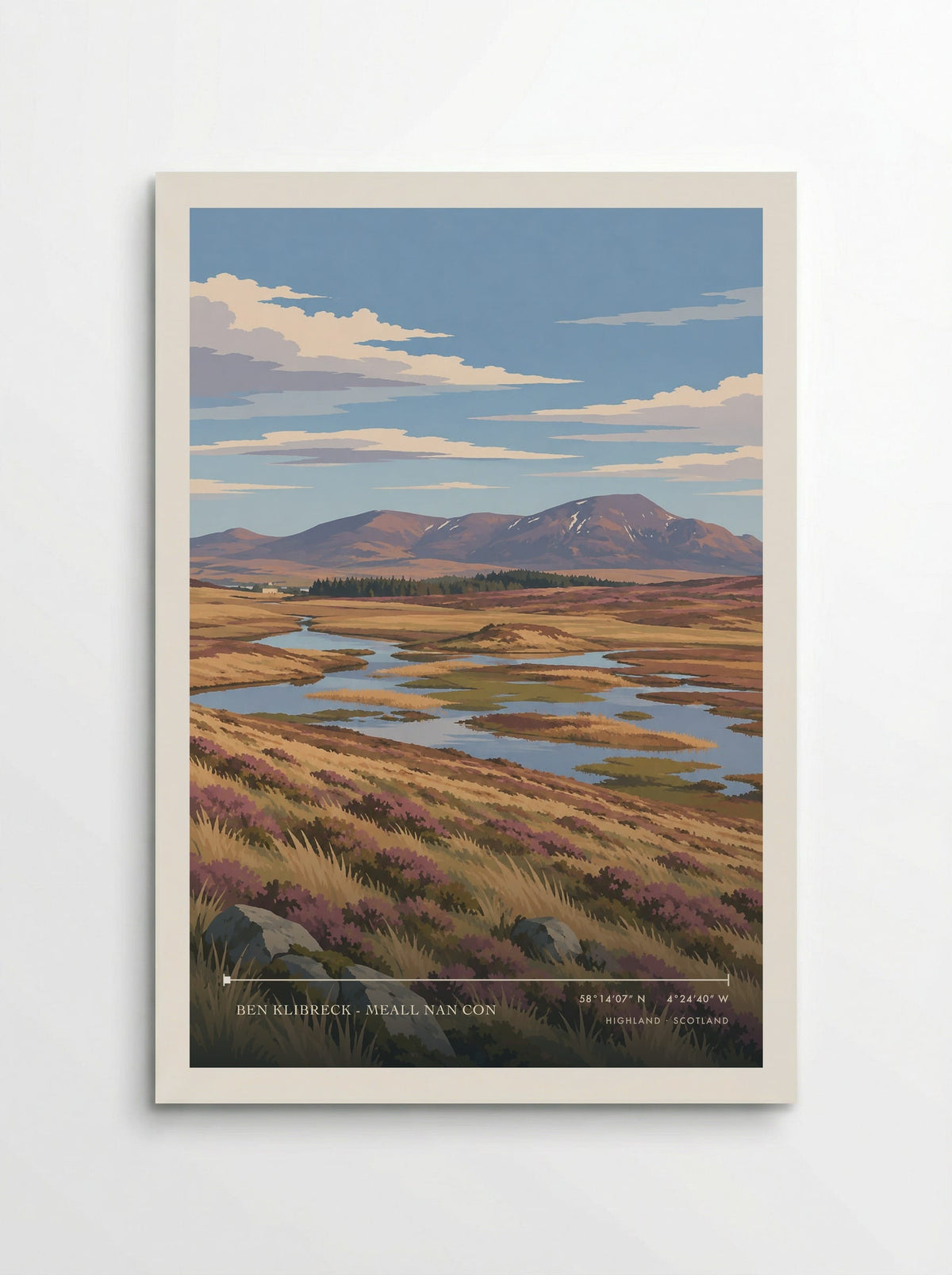 Ben Klibreck - Meall nan Con, Highland | Travel Poster - Poster