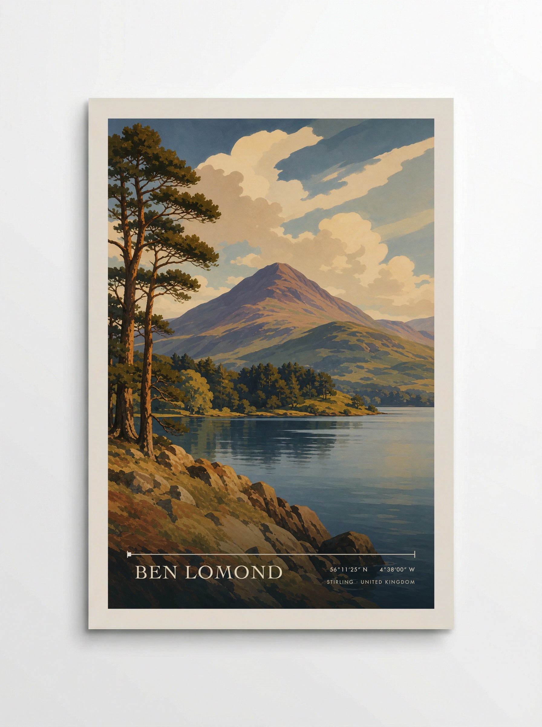 Ben Lomond Stirling United Kingdom Travel Poster - Poster