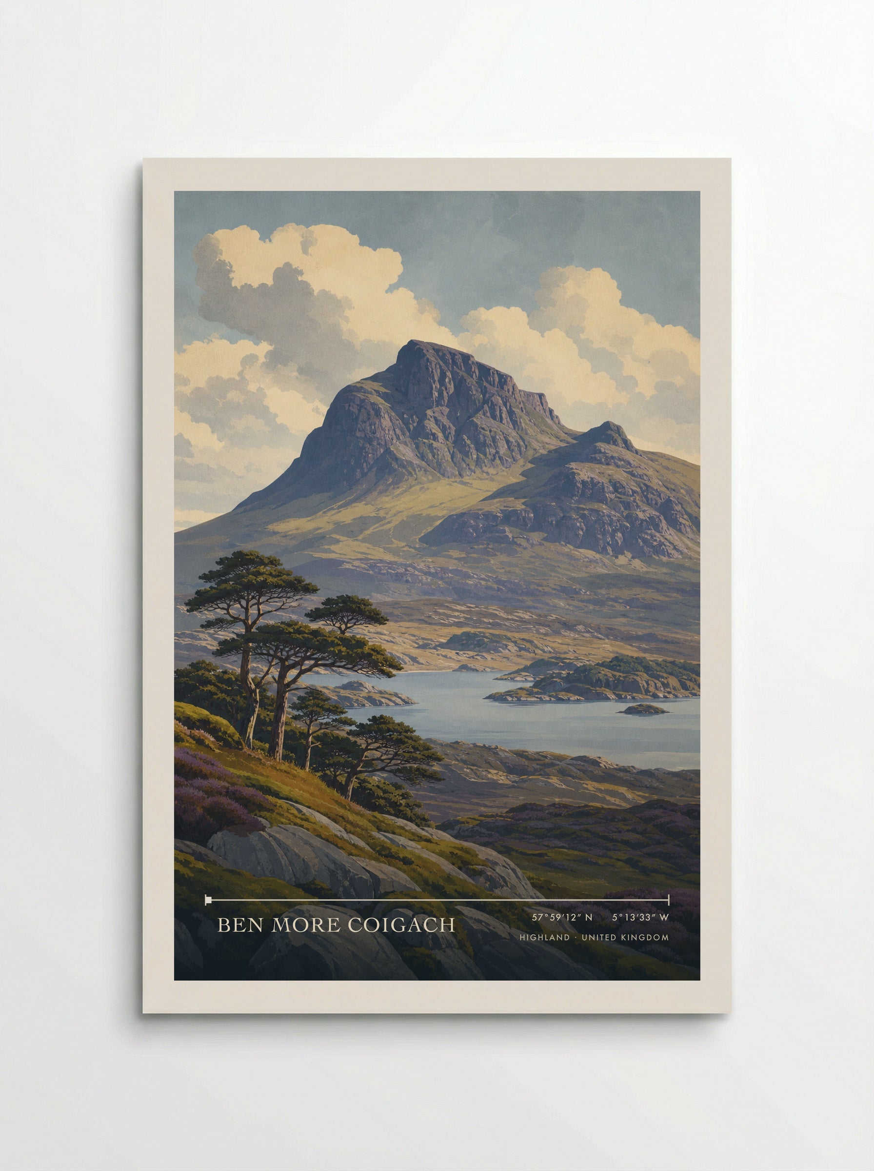 Ben More Coigach Highland United Kingdom Travel Poster - Poster