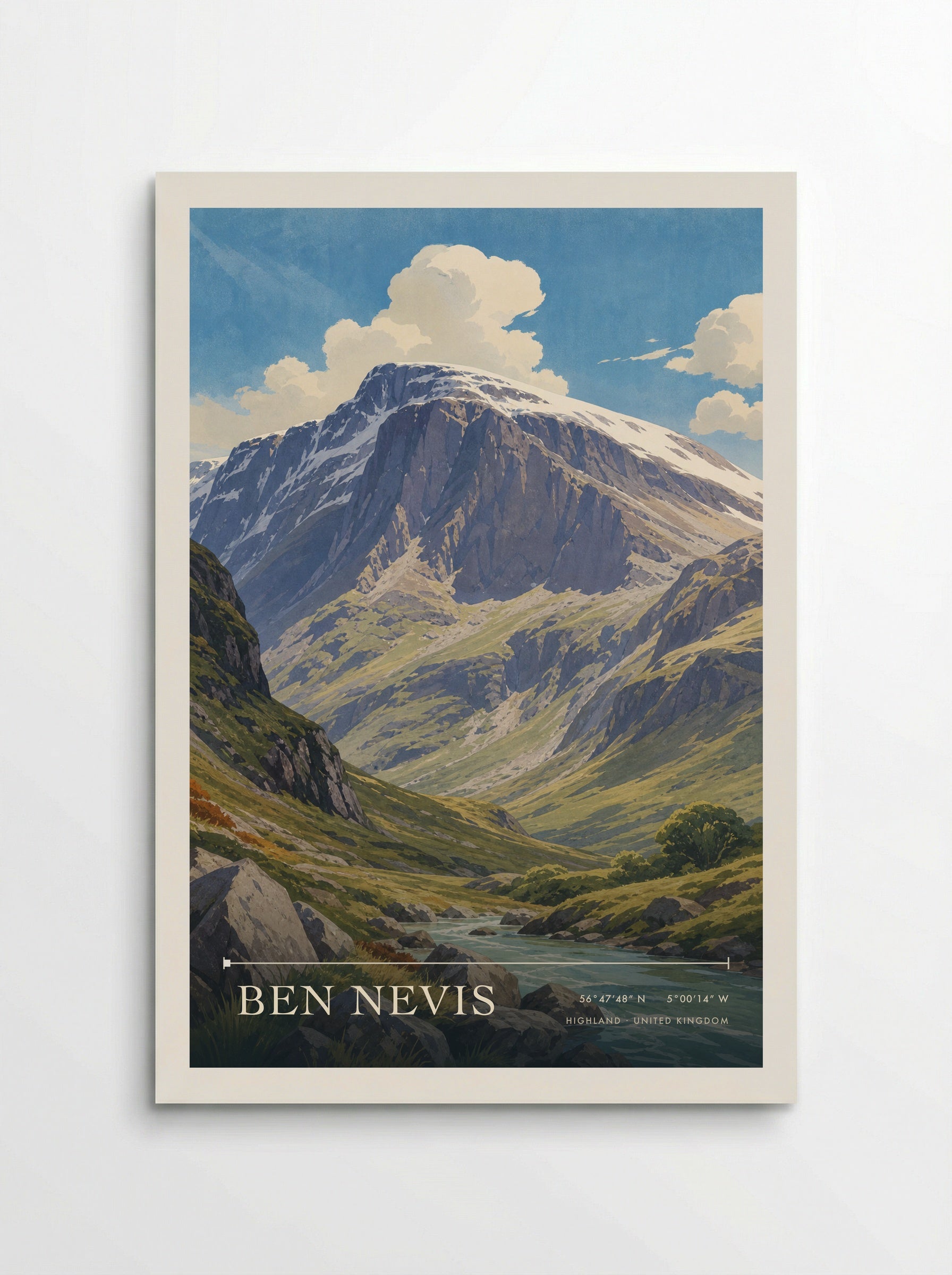 Ben Nevis Highland United Kingdom Travel Poster - Poster