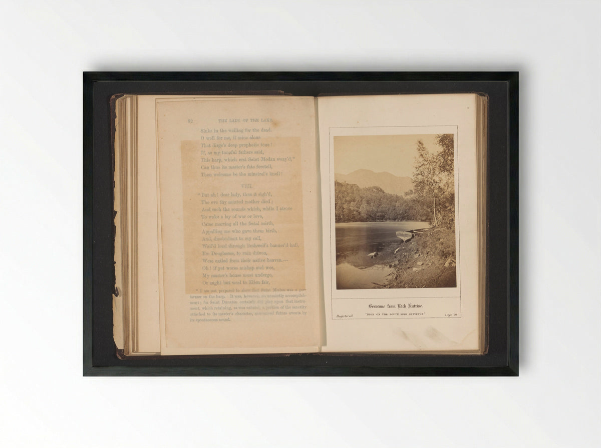 Ben Venue from Loch Katrine - George Washington Wilson - Framed Print Black