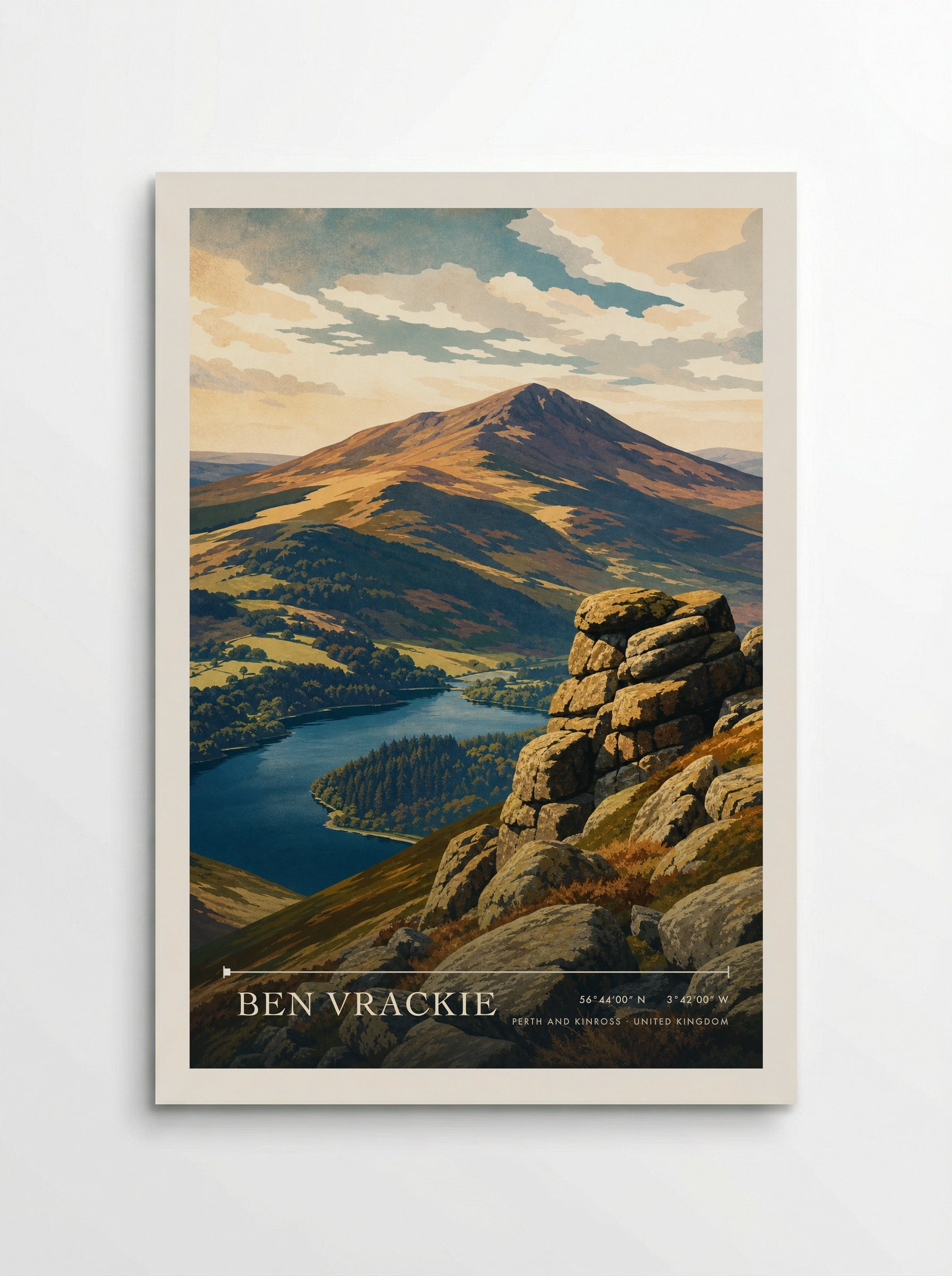 Ben Vrackie Perth and Kinross United Kingdom Travel Poster - Poster