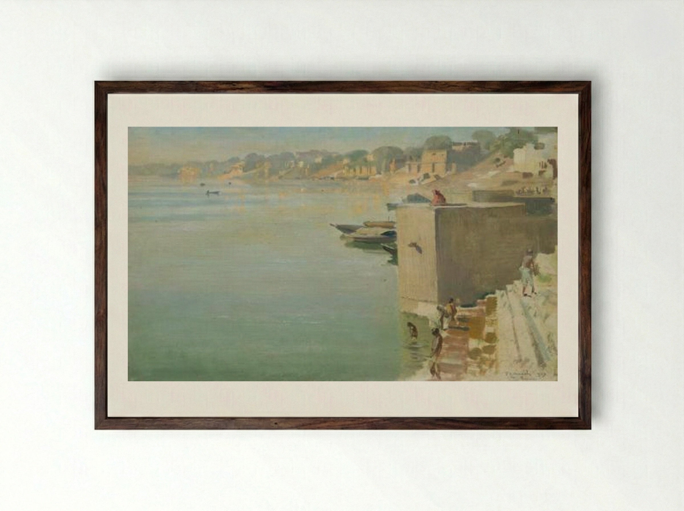 Benares no. II - Ernest Stephen Lumsden - Framed Print Dark Wood