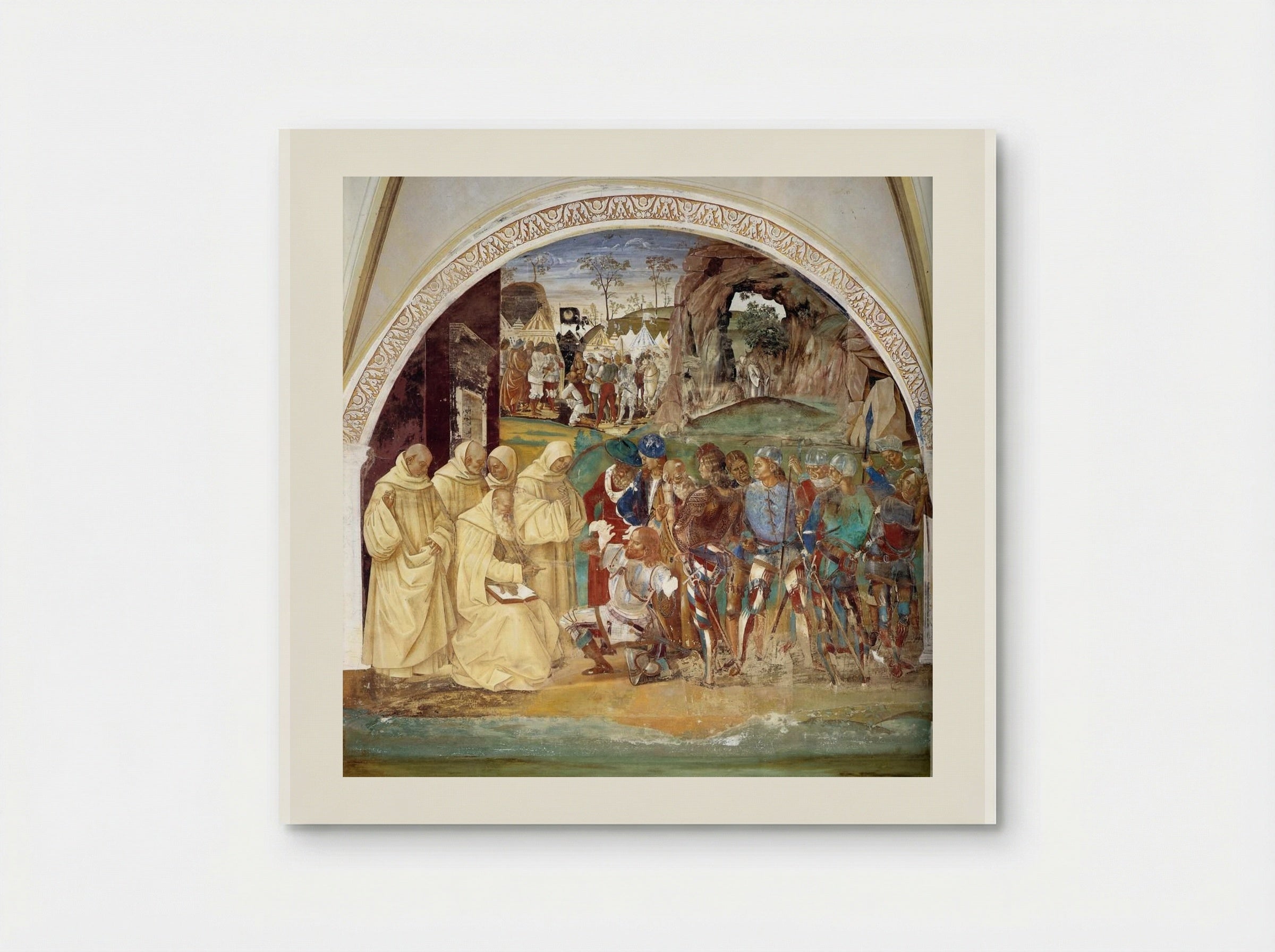 Benedict Discovers Totila's Deceit - Luca Signorelli - Poster