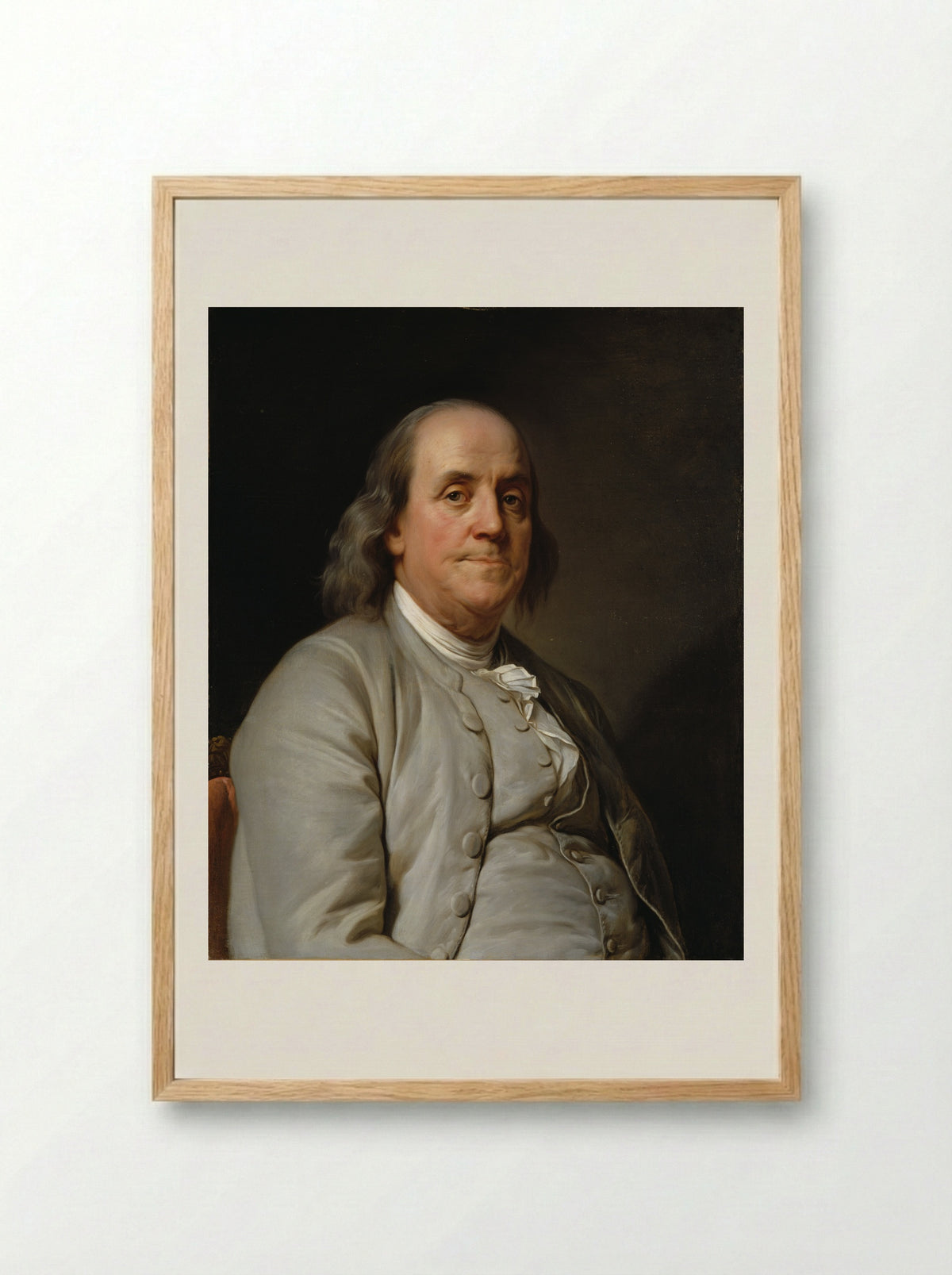 Benjamin Franklin - Joseph Siffred Duplessis - Framed Print Wood