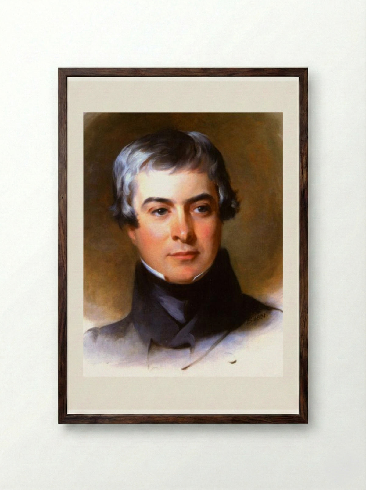 Benjamin Gratz - Thomas Sully - Framed Print Dark Wood