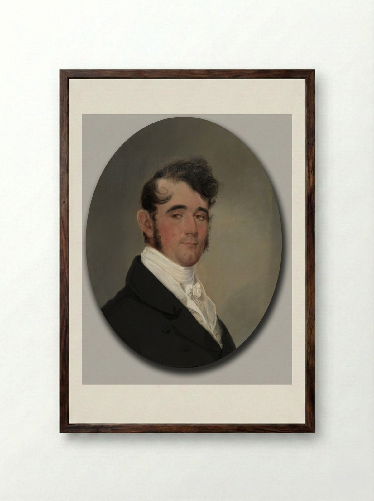 Benjamin Rouse - John Wesley Jarvis - Framed Print Dark Wood