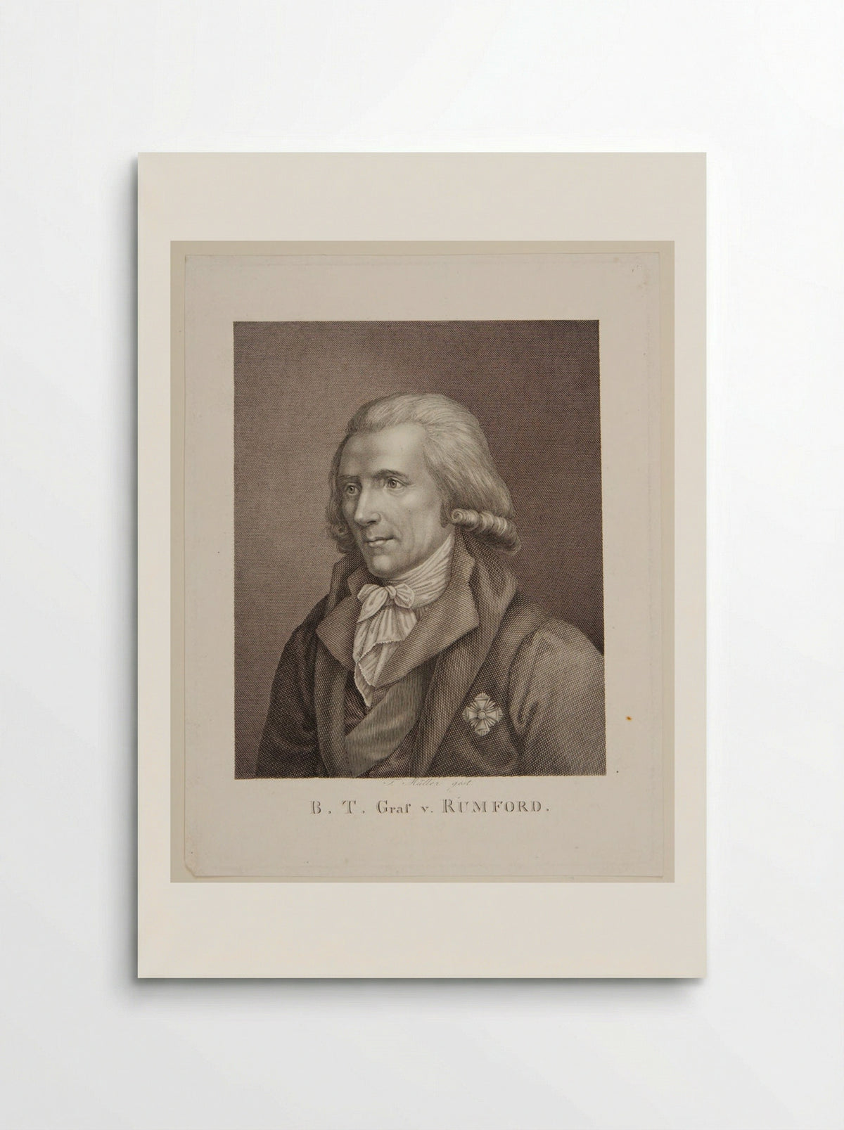 Benjamin Thompson, Count Rumford - Johann Friedrich Wilhelm Müller - Poster