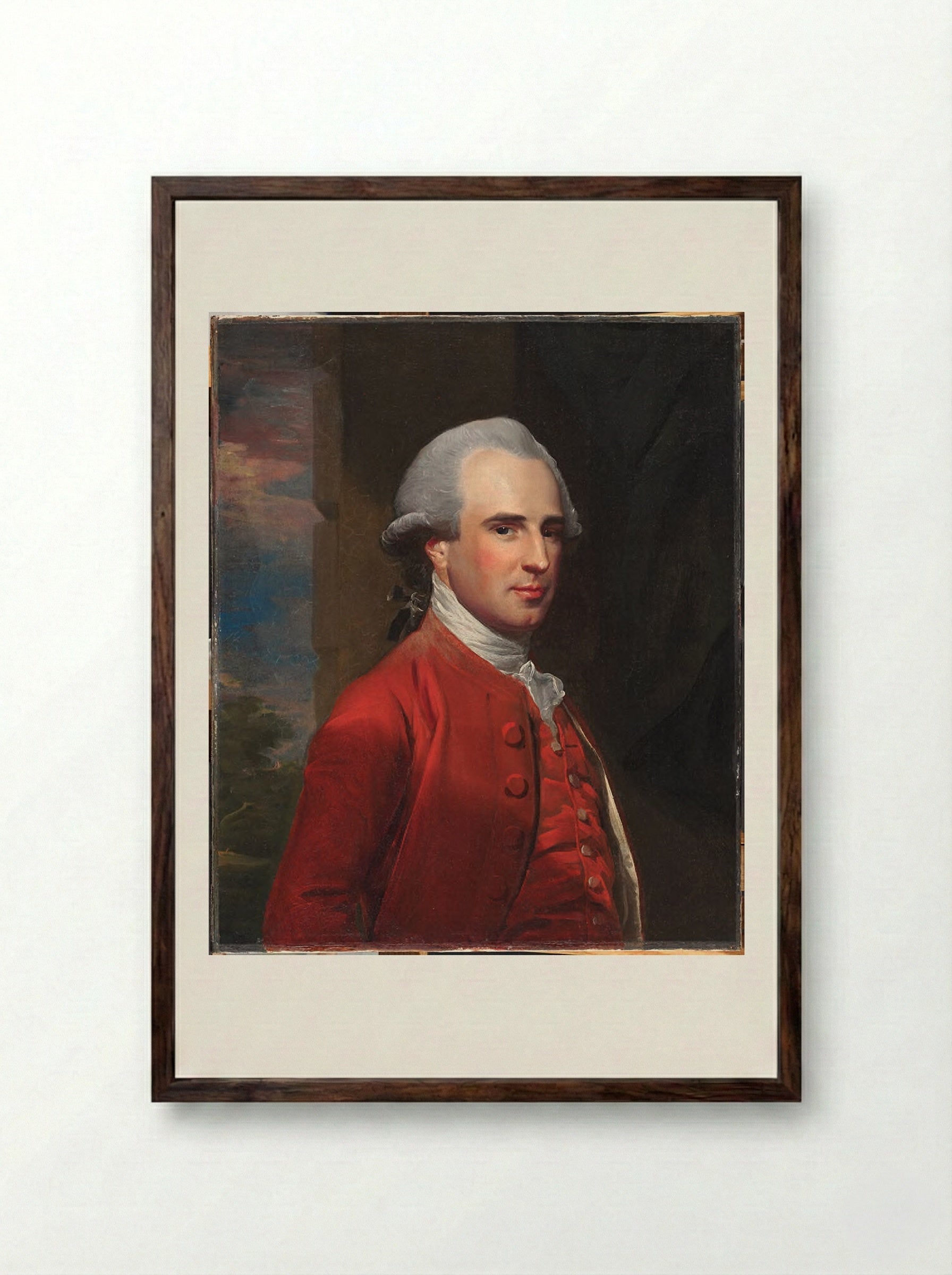 Benjamin West - John Singleton Copley - Framed Print Dark Wood