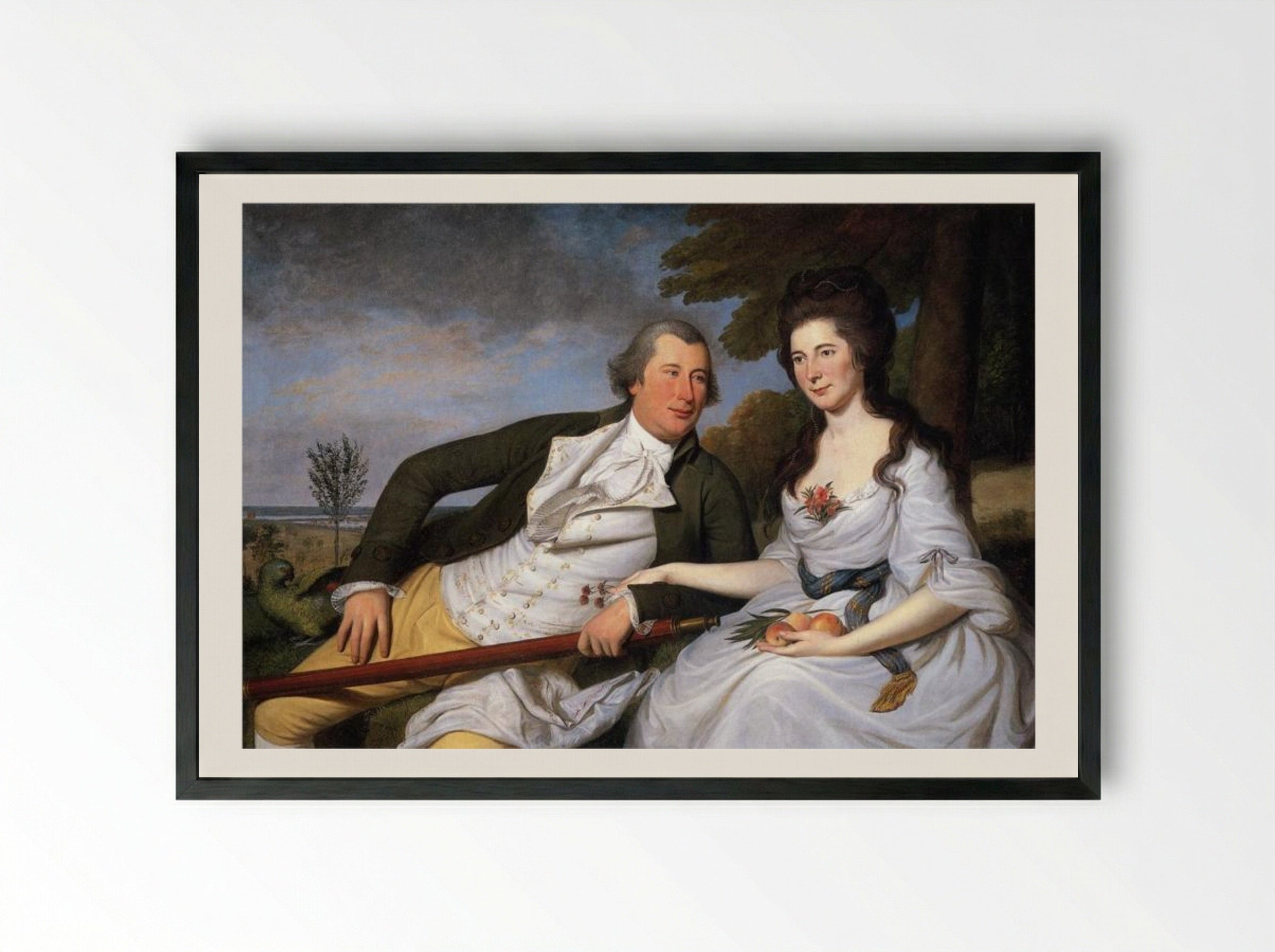 Benjamin and Eleanor Ridgley Laming - Charles Willson Peale - Framed Print Black