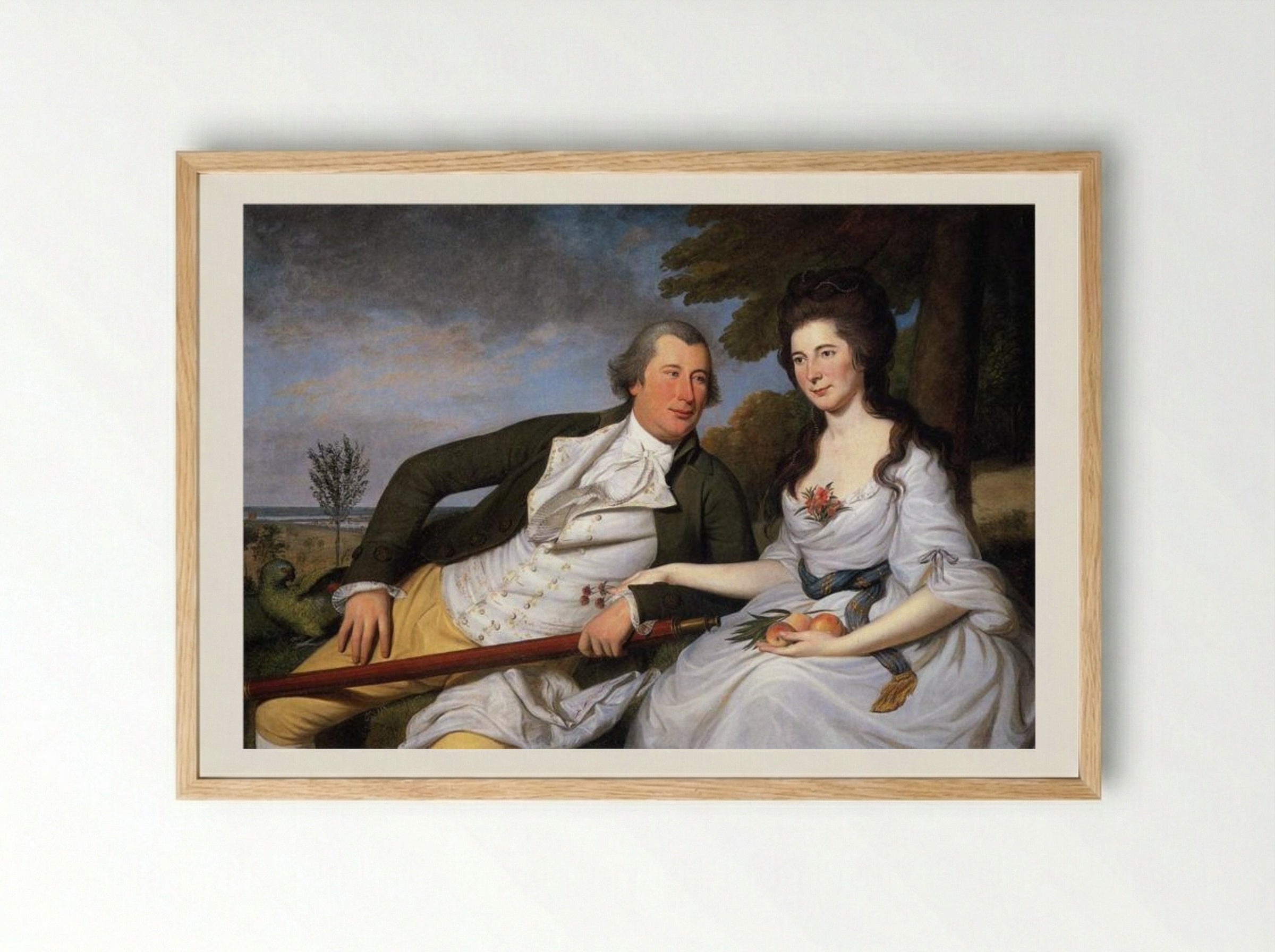 Benjamin and Eleanor Ridgley Laming - Charles Willson Peale - Framed Print Wood