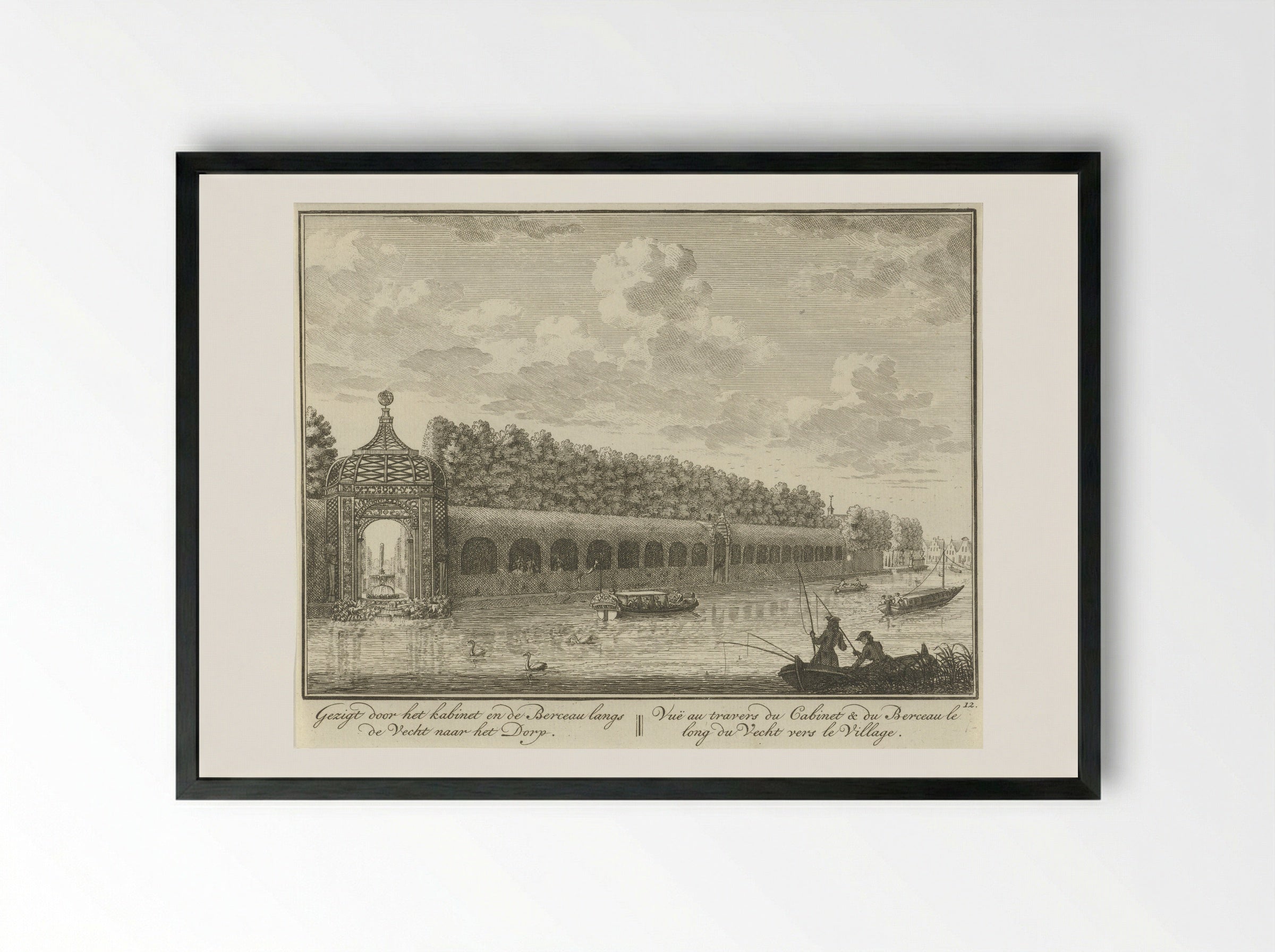 Berceau in de tuin van Huis ter Meer te Maarssen - Hendrik de Leth - Framed Print Black